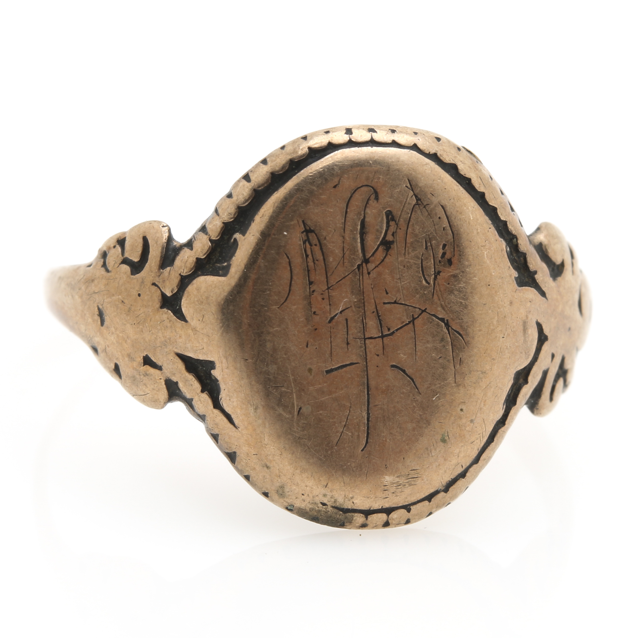 9K Yellow Gold Garnet and Glass Doublet Rings