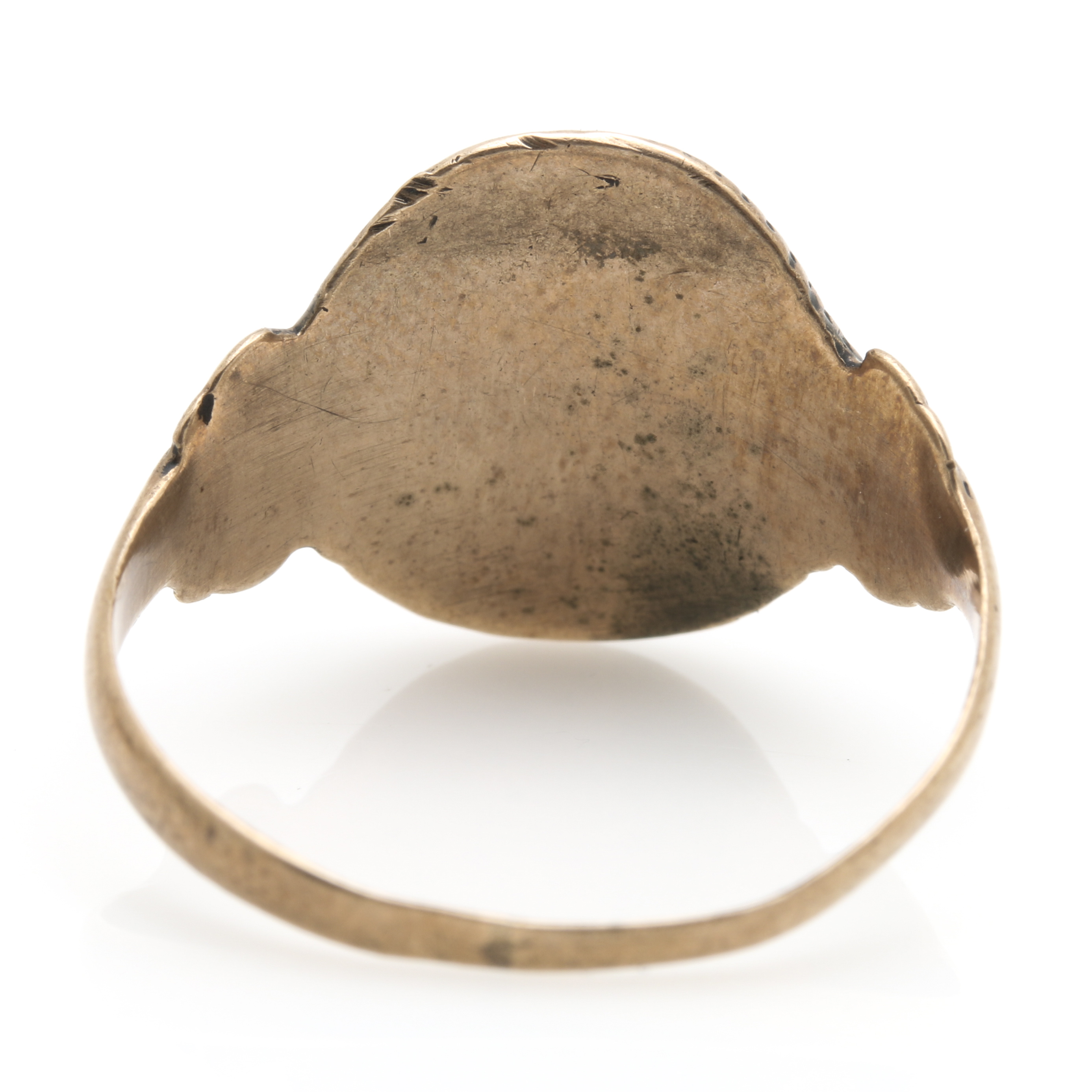 9K Yellow Gold Garnet and Glass Doublet Rings