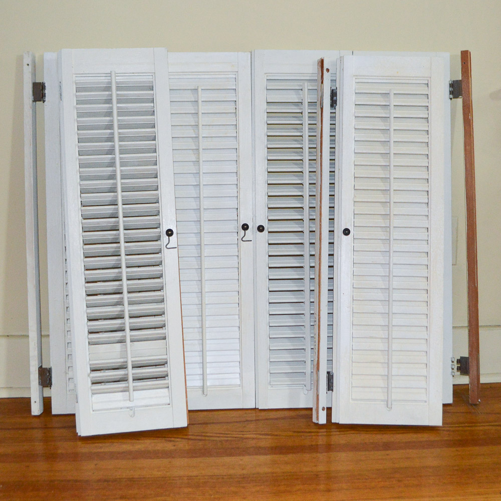 Circa 1960's Colonial Style Wooden Shutters