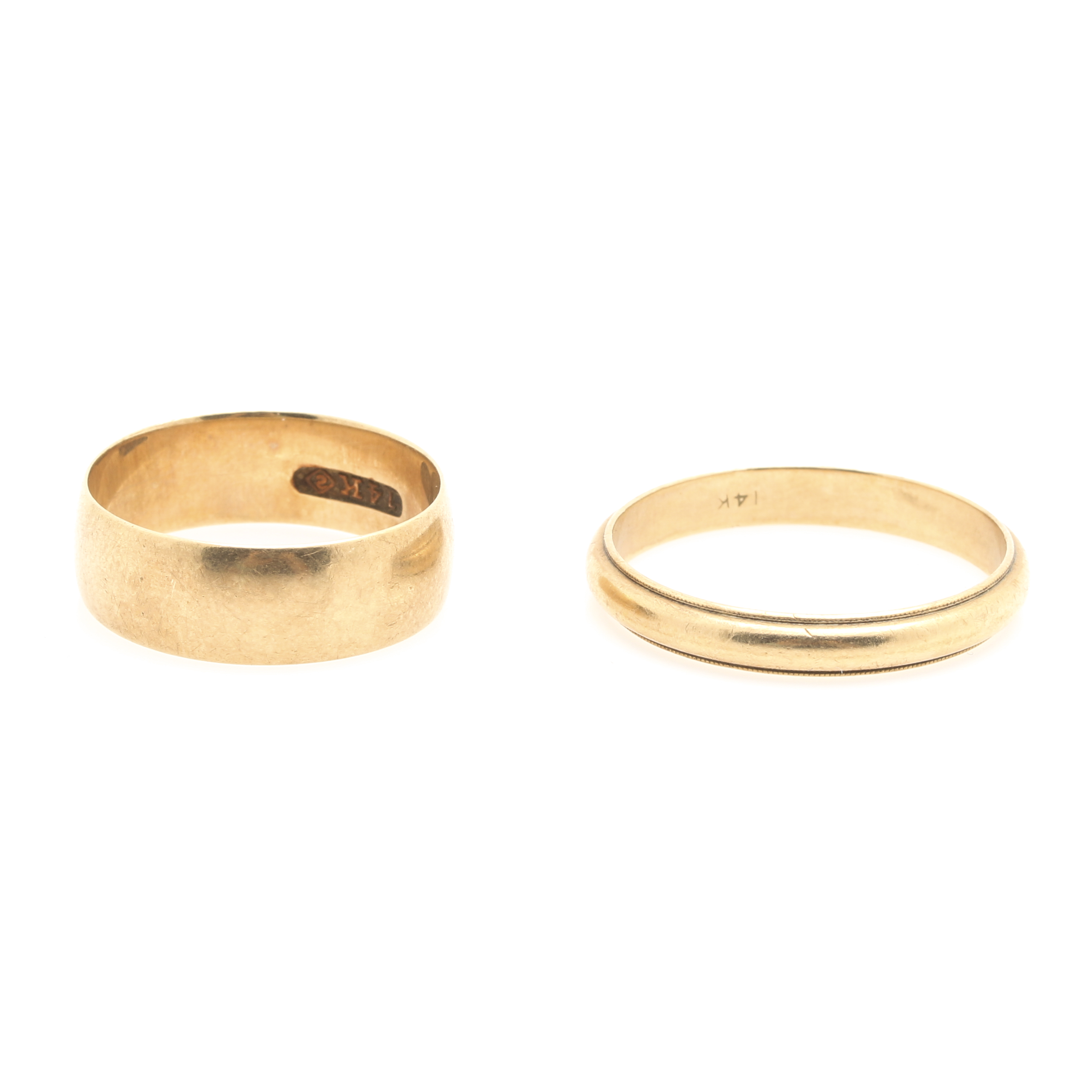 Selection of 14K Yellow Gold Bands
