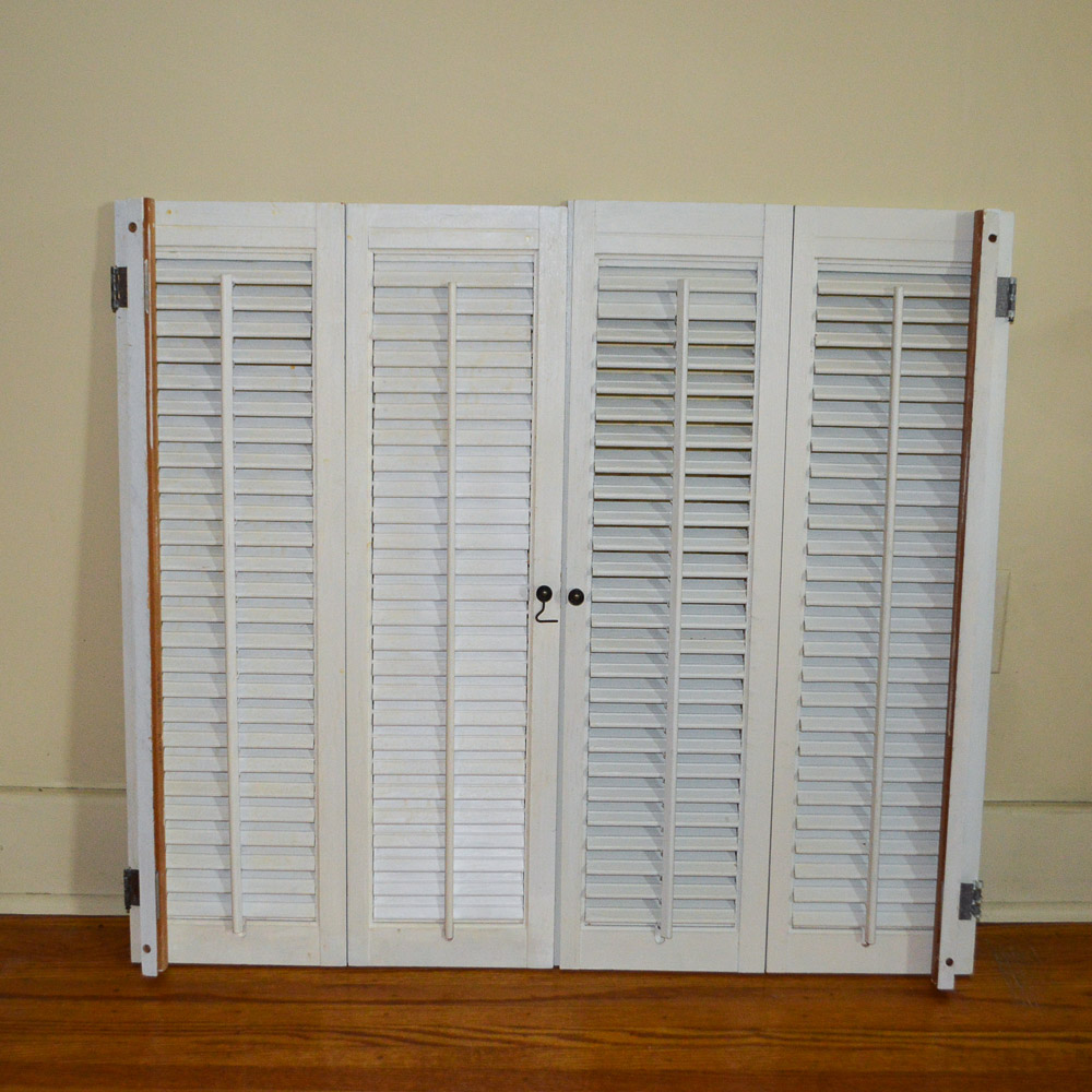 Circa 1960's Colonial Style Wooden Shutters