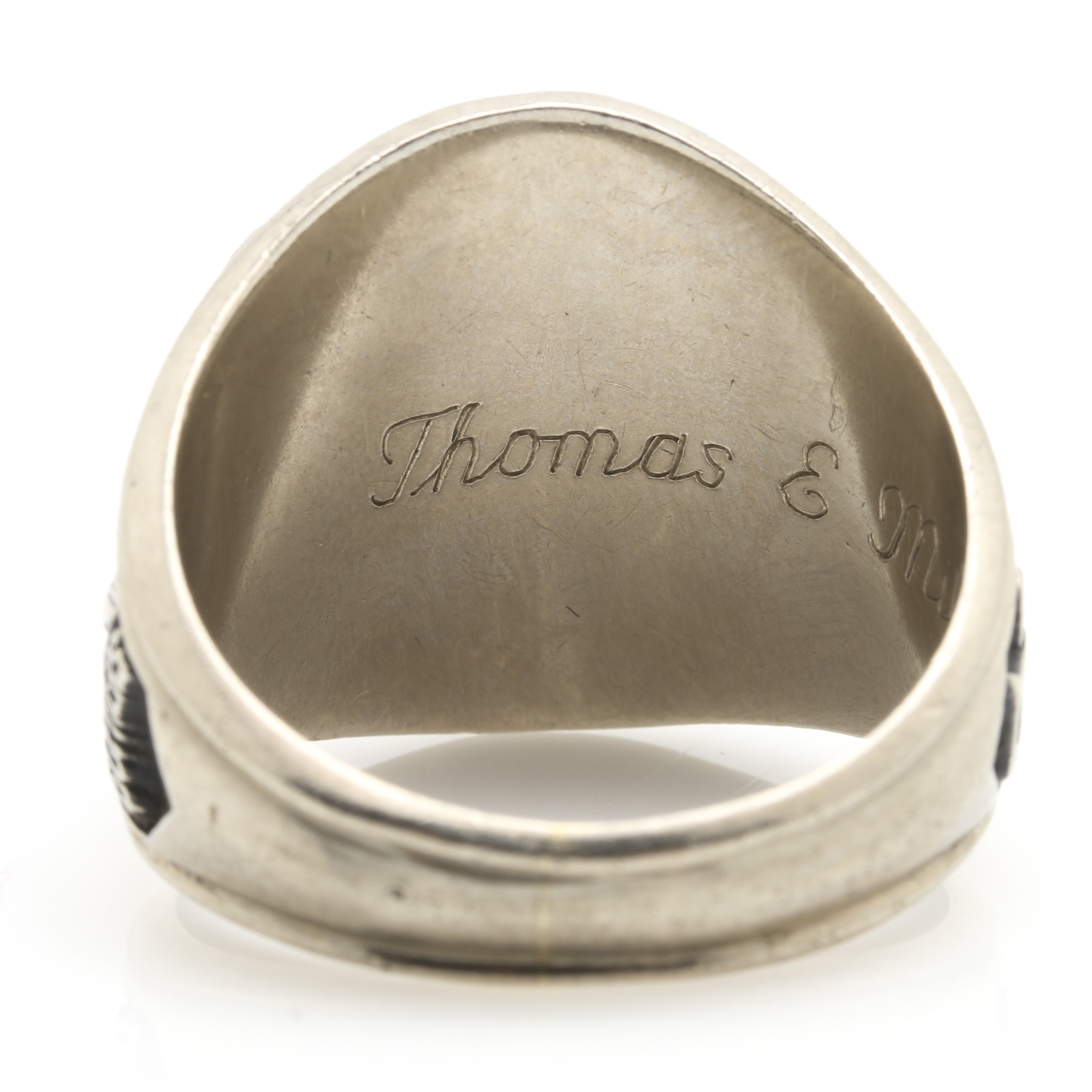 10K White Gold Purple Spinel Class Ring