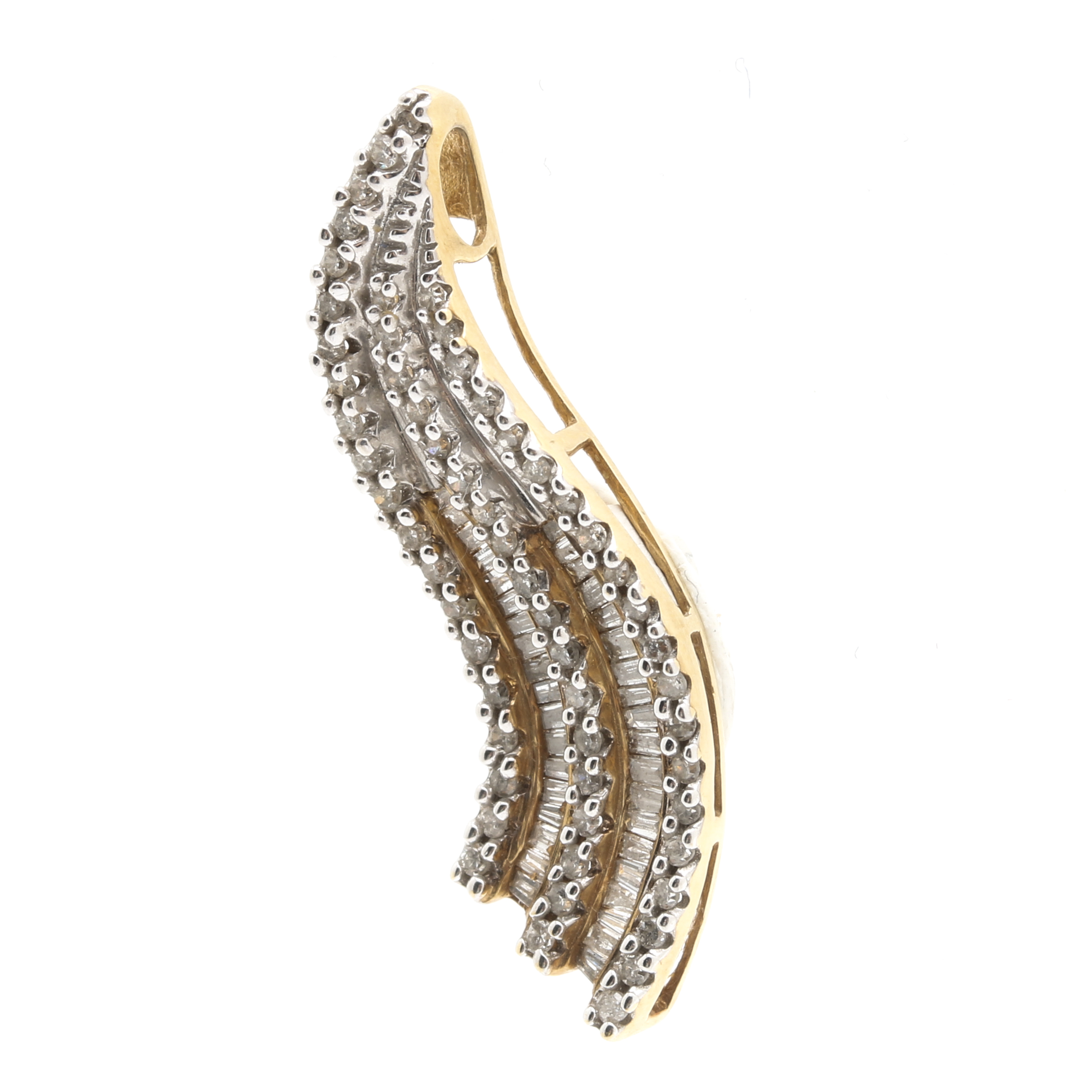 10K Yellow Gold Diamond Slide Pendant