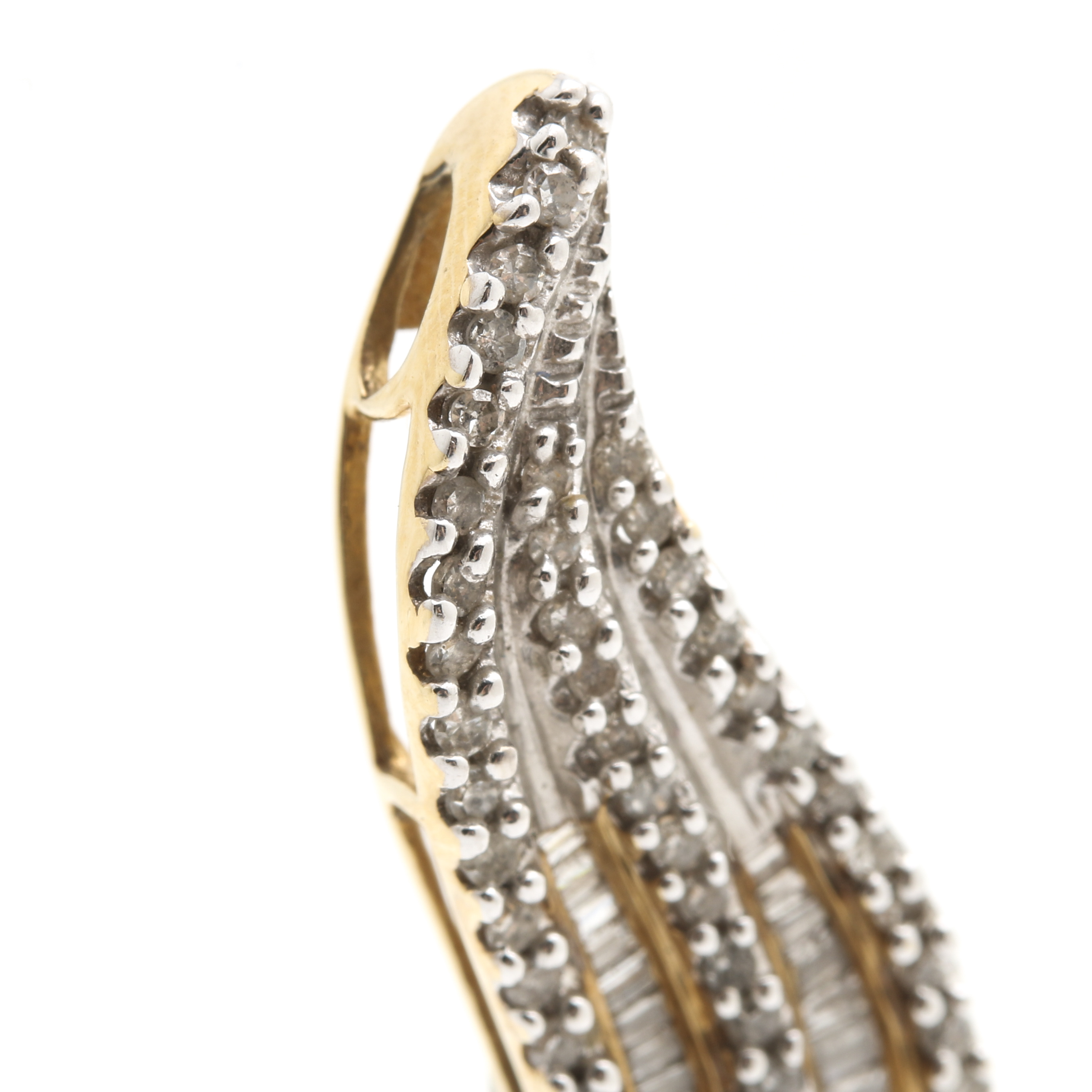 10K Yellow Gold Diamond Slide Pendant