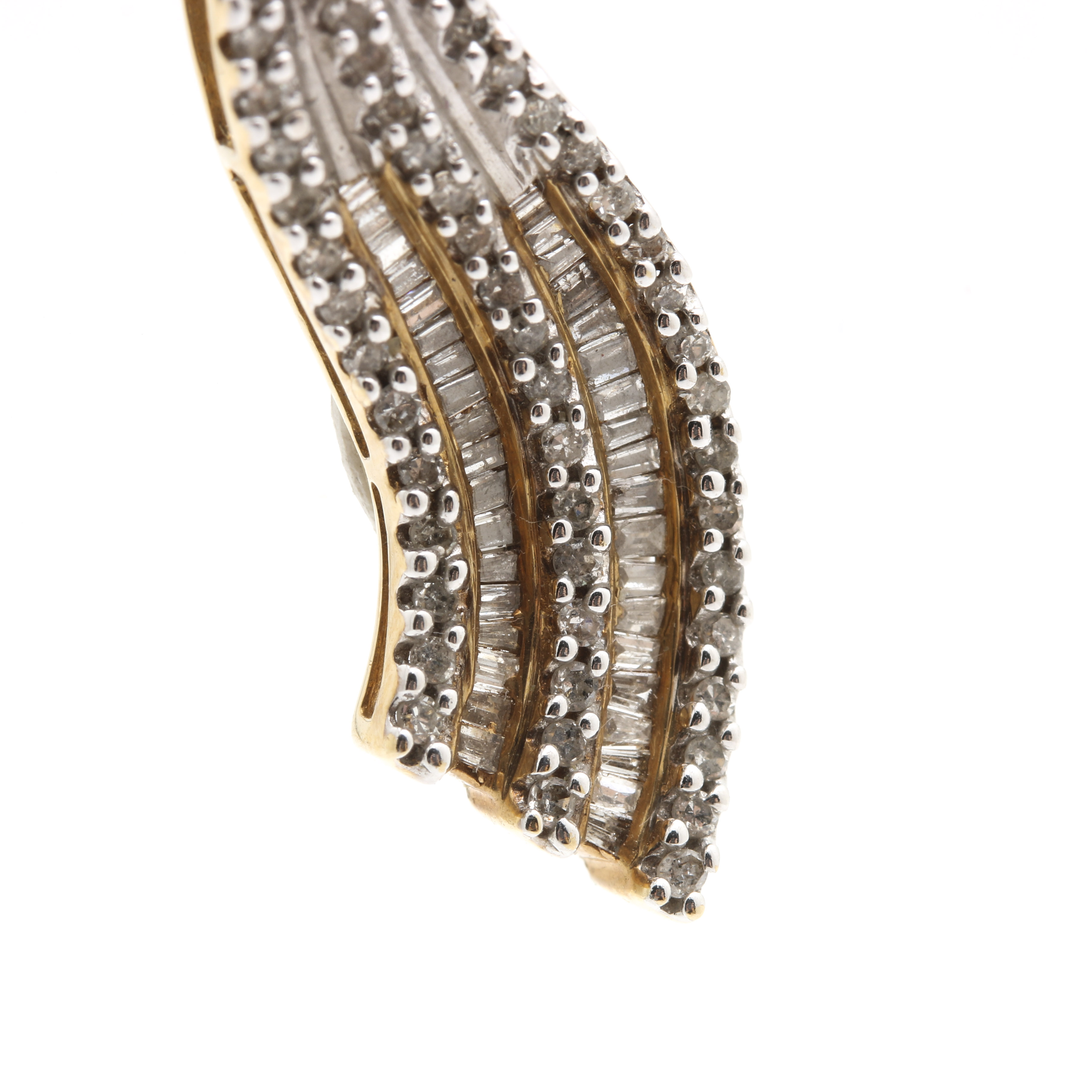 10K Yellow Gold Diamond Slide Pendant