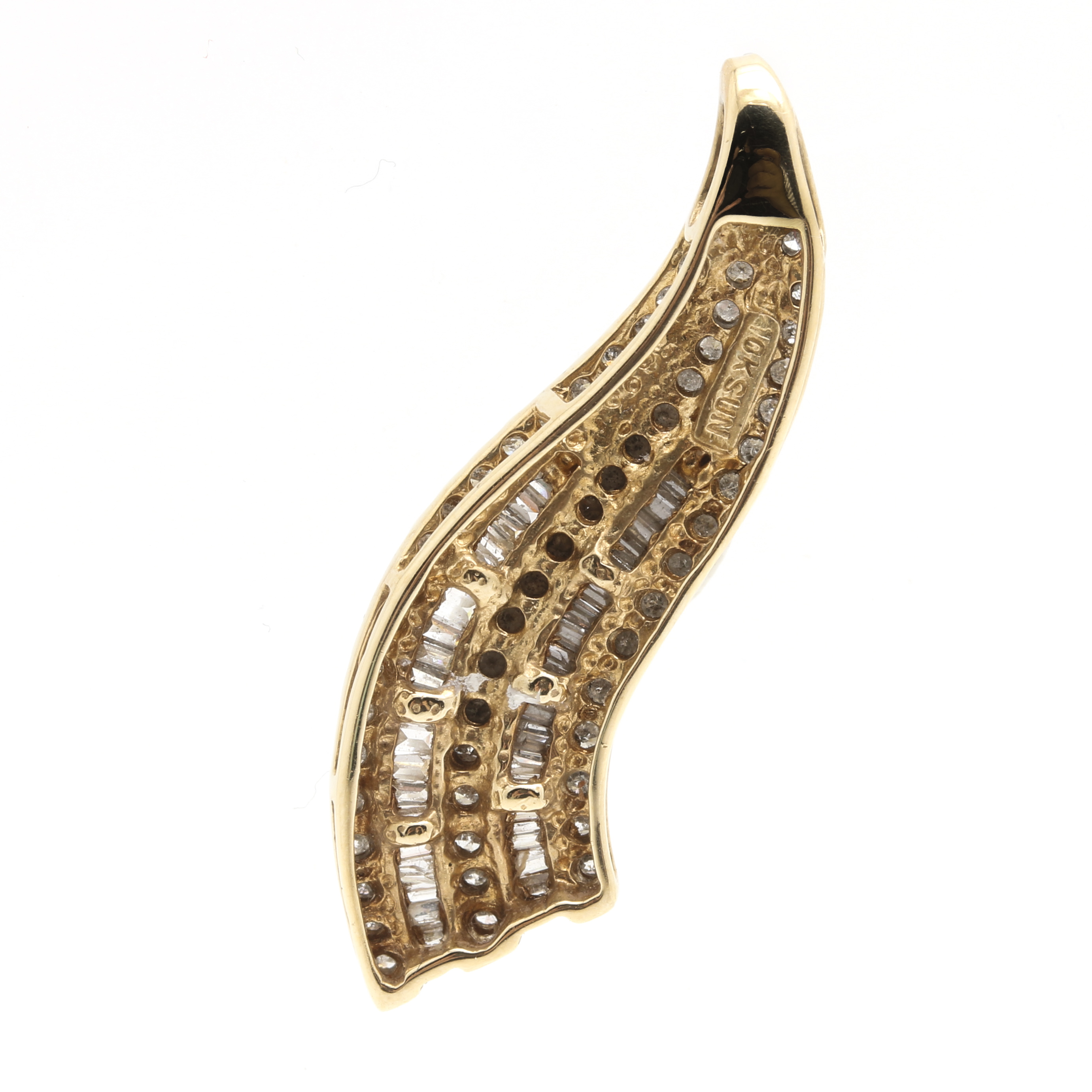 10K Yellow Gold Diamond Slide Pendant