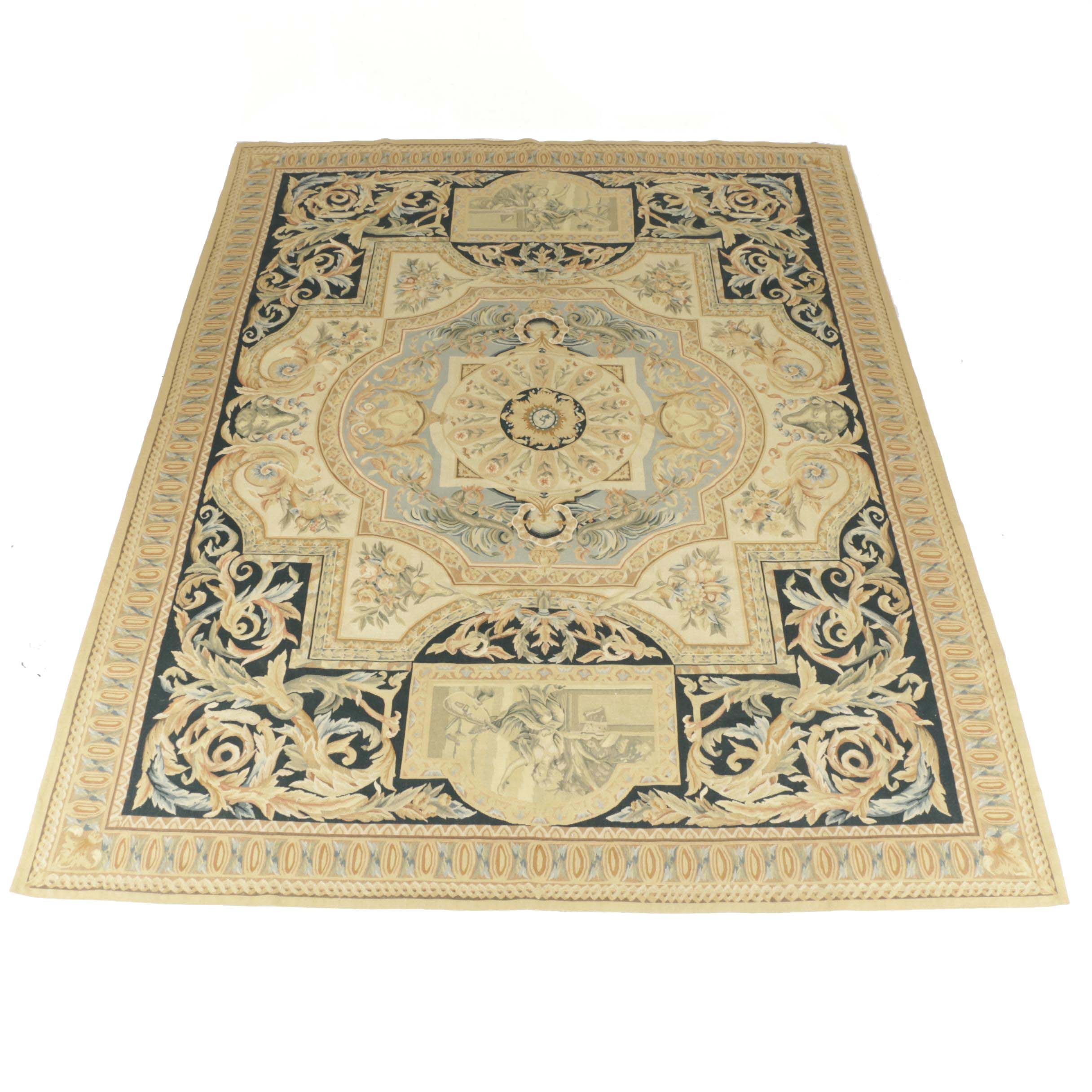 Large Aubusson-Style Needlepoint Area Rug