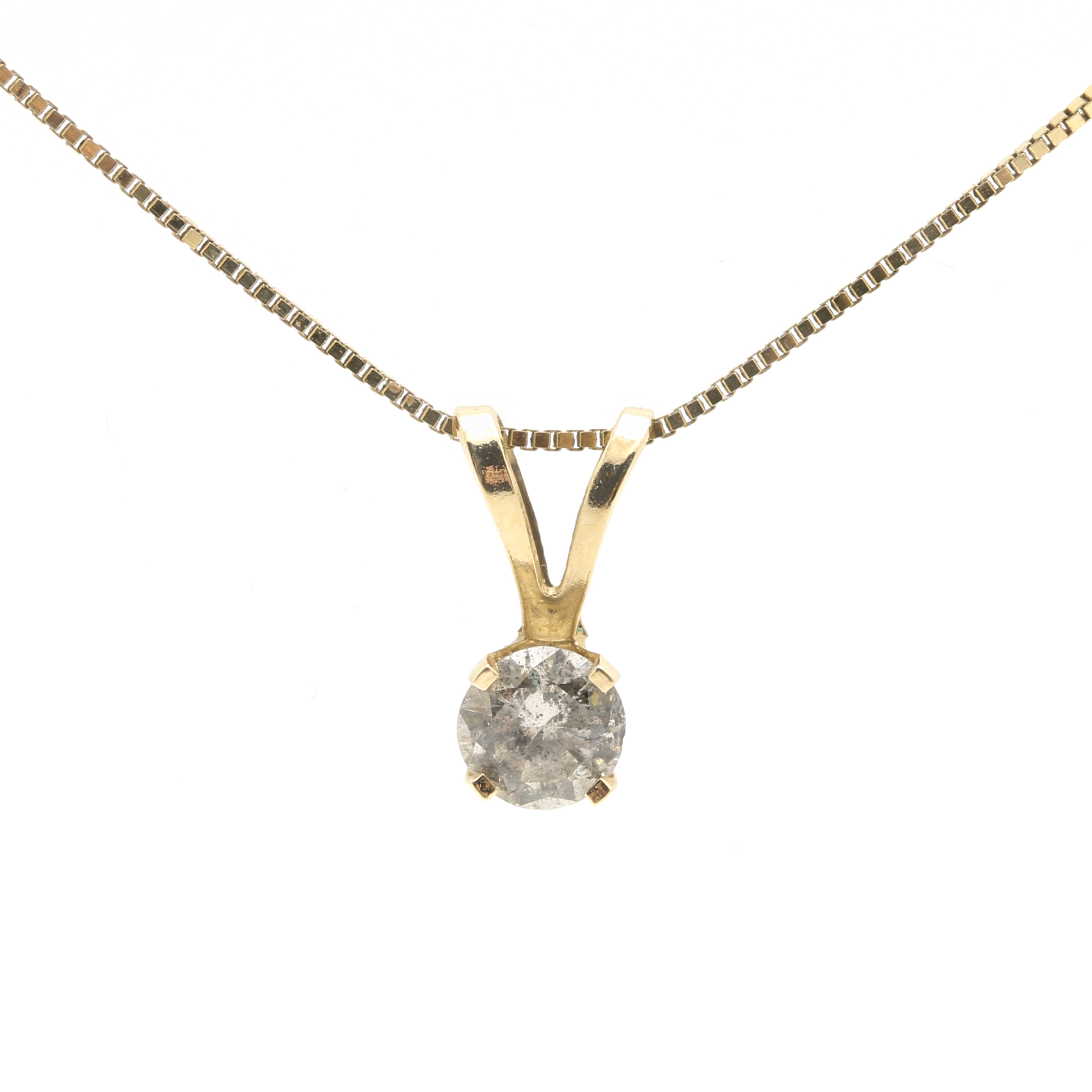10K Yellow Gold Diamond Necklace