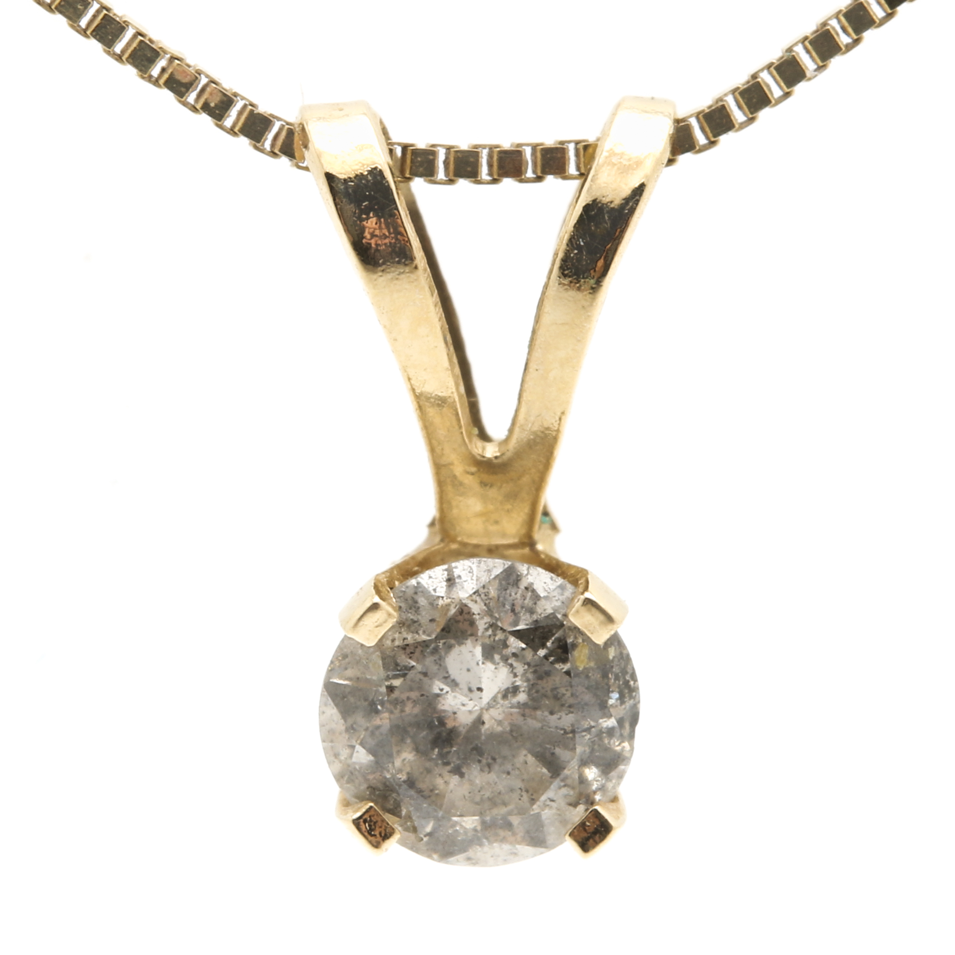 10K Yellow Gold Diamond Necklace