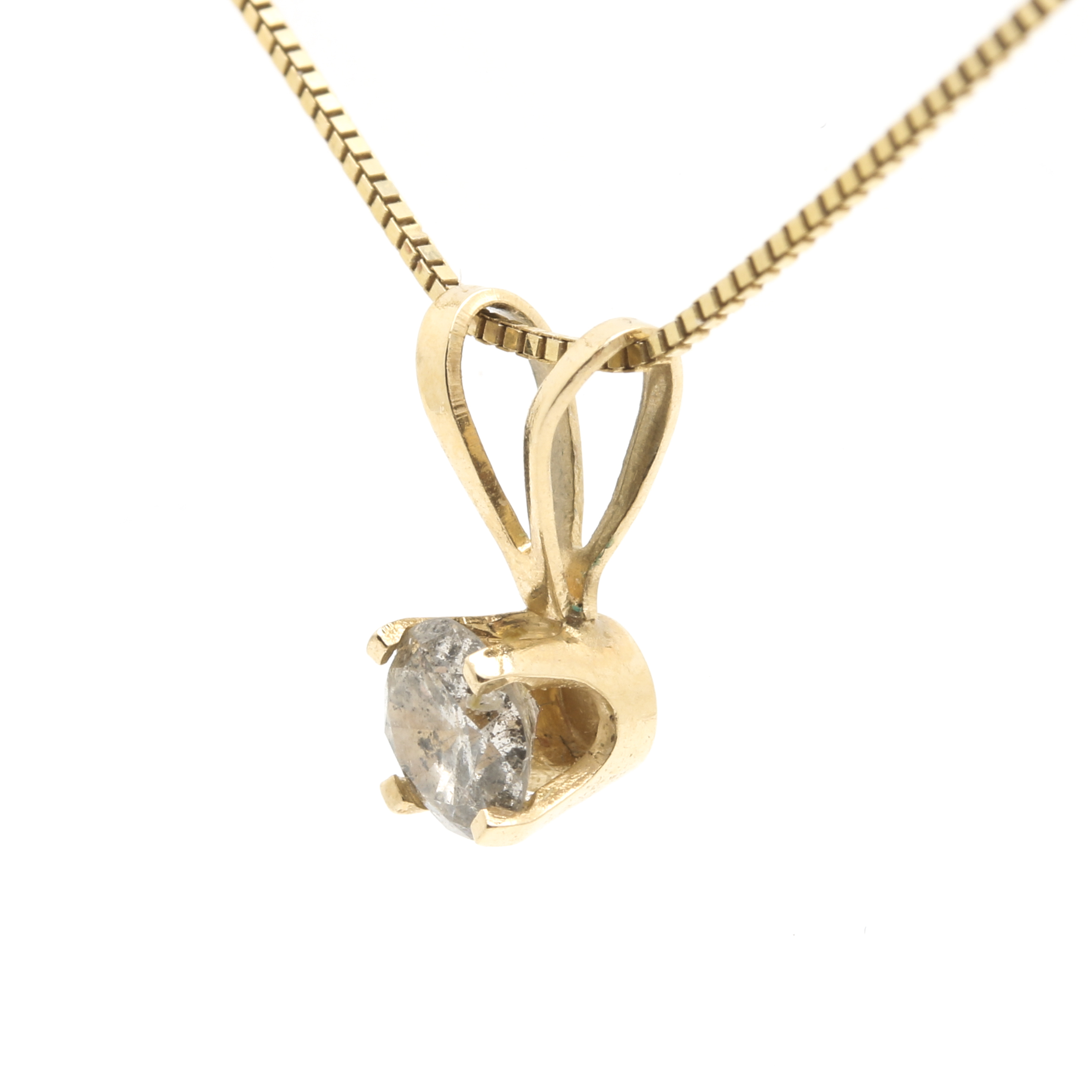 10K Yellow Gold Diamond Necklace