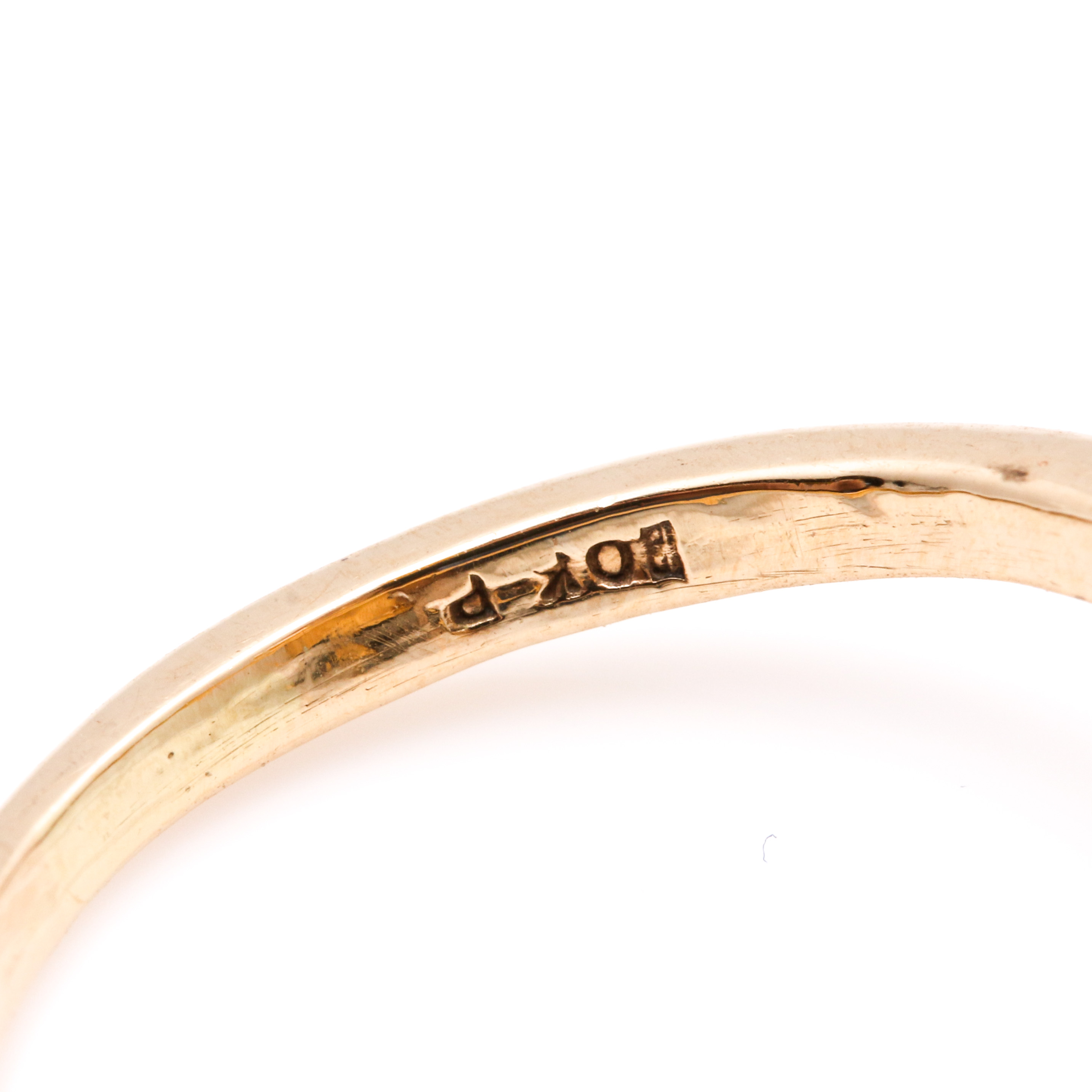 10K Yellow Gold Cultured Pearl and Hematite Ring