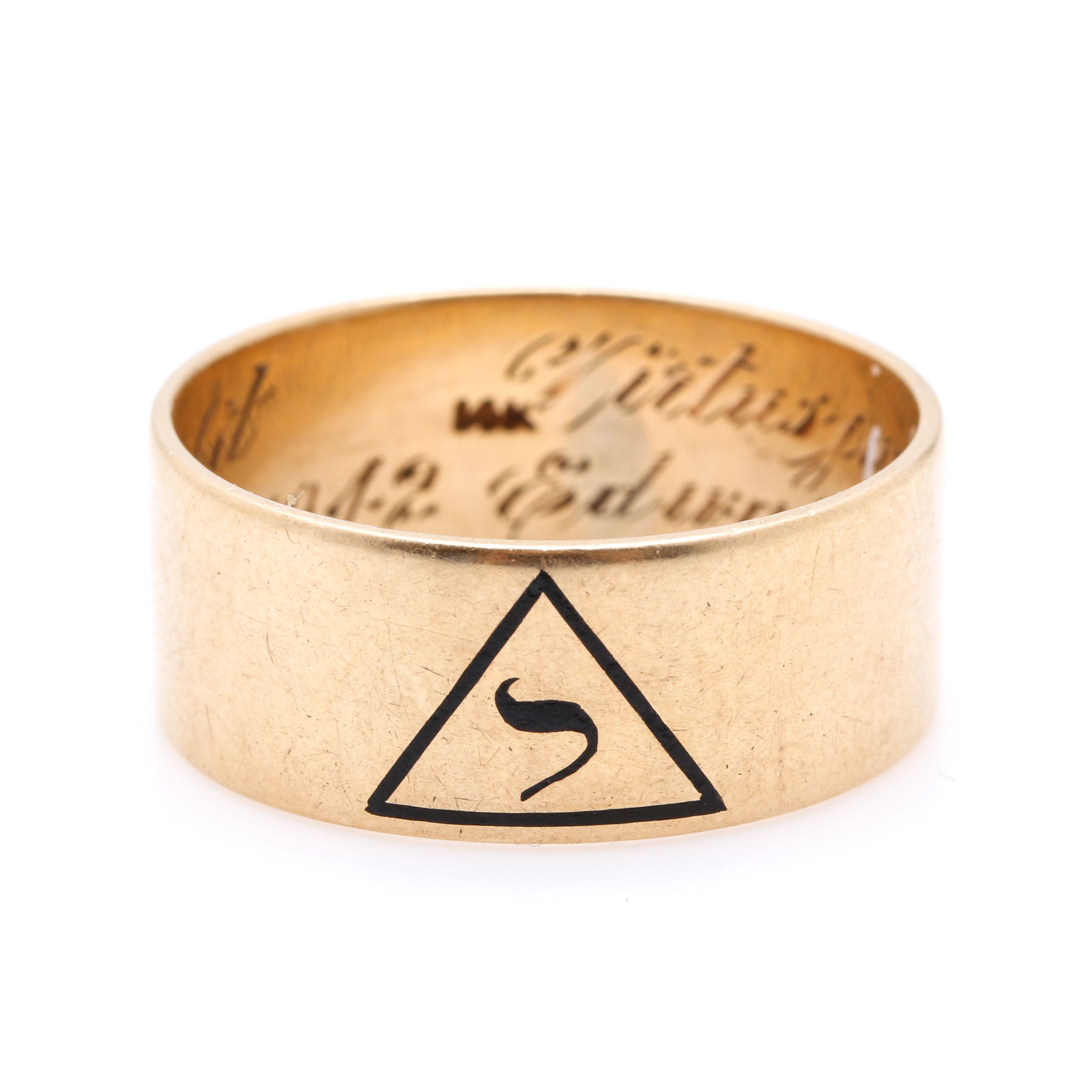 14K Yellow Gold Masonic Scottish Rite Band