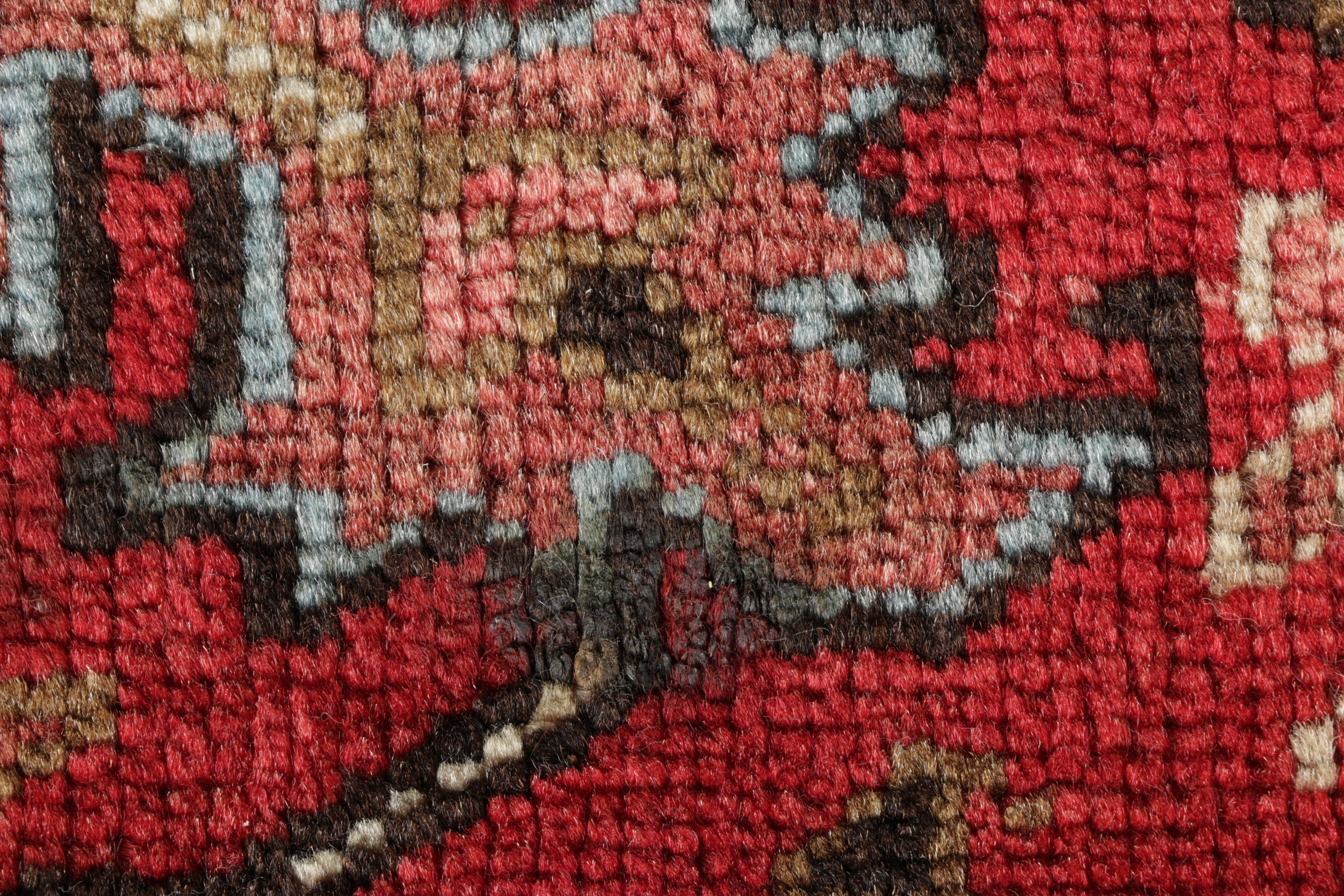 Hand-Knotted Persian Heriz Wool Area Rug