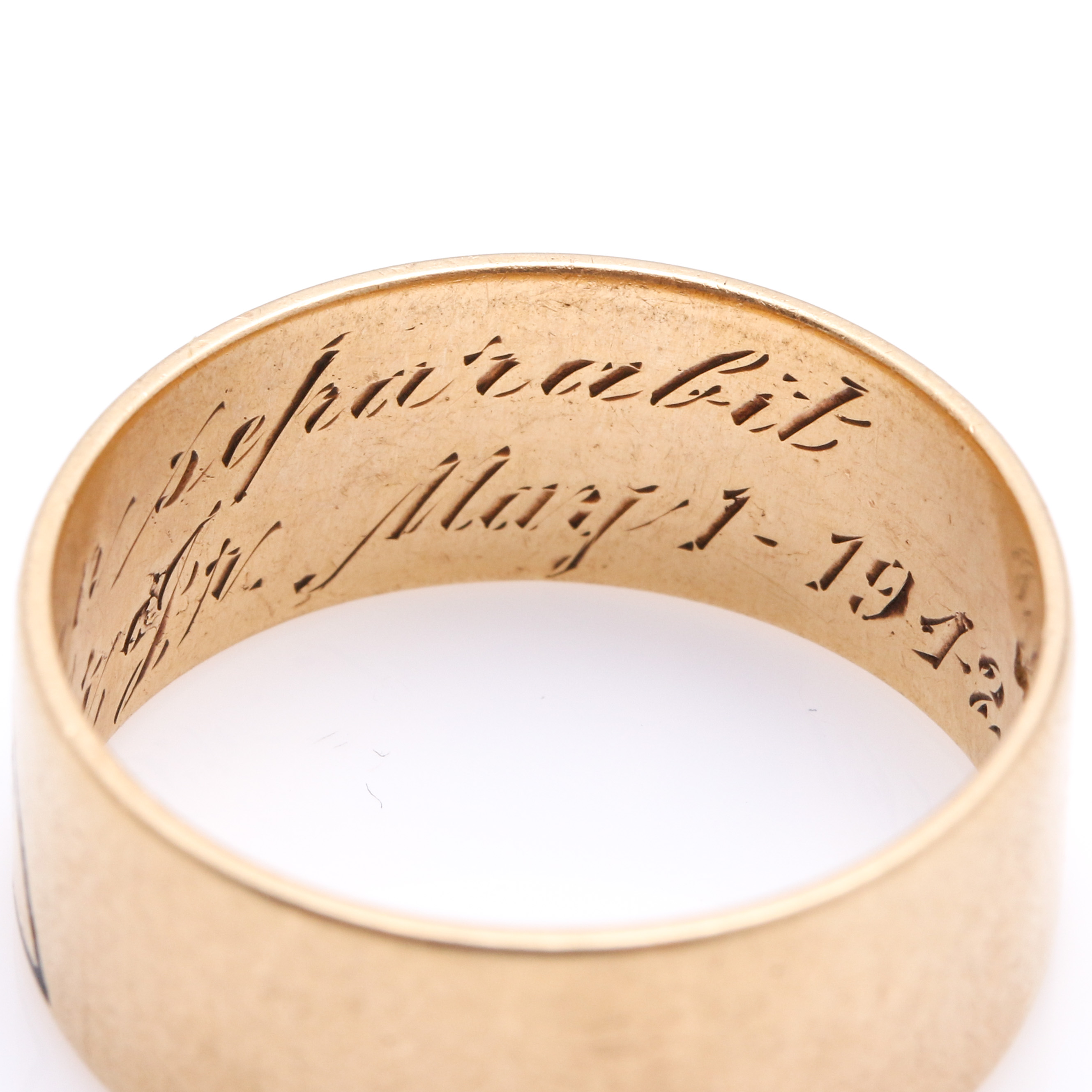 14K Yellow Gold Masonic Scottish Rite Band