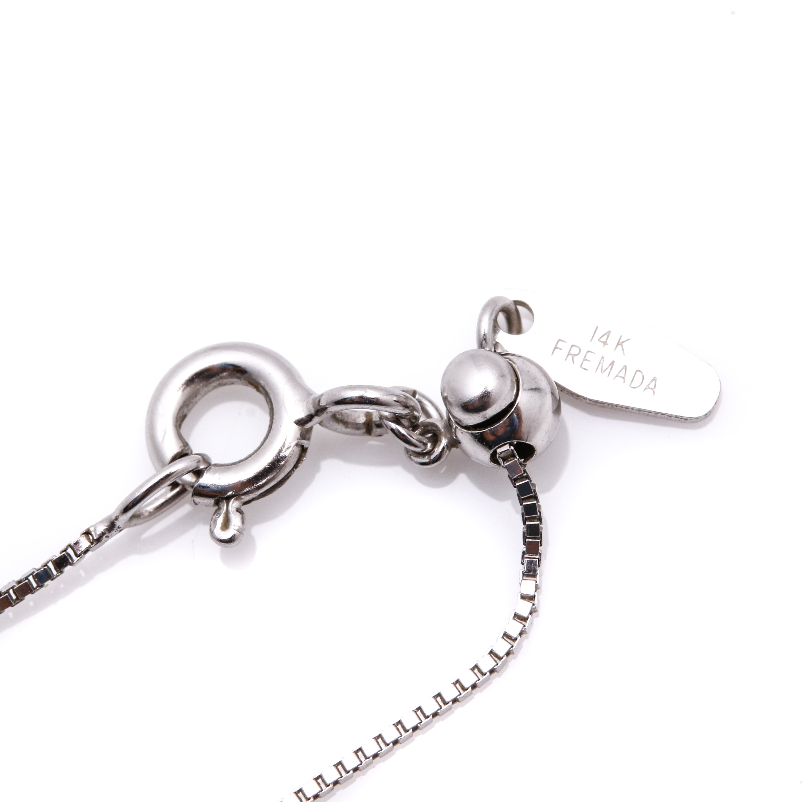 14K White Gold Sapphire and Diamond Necklace