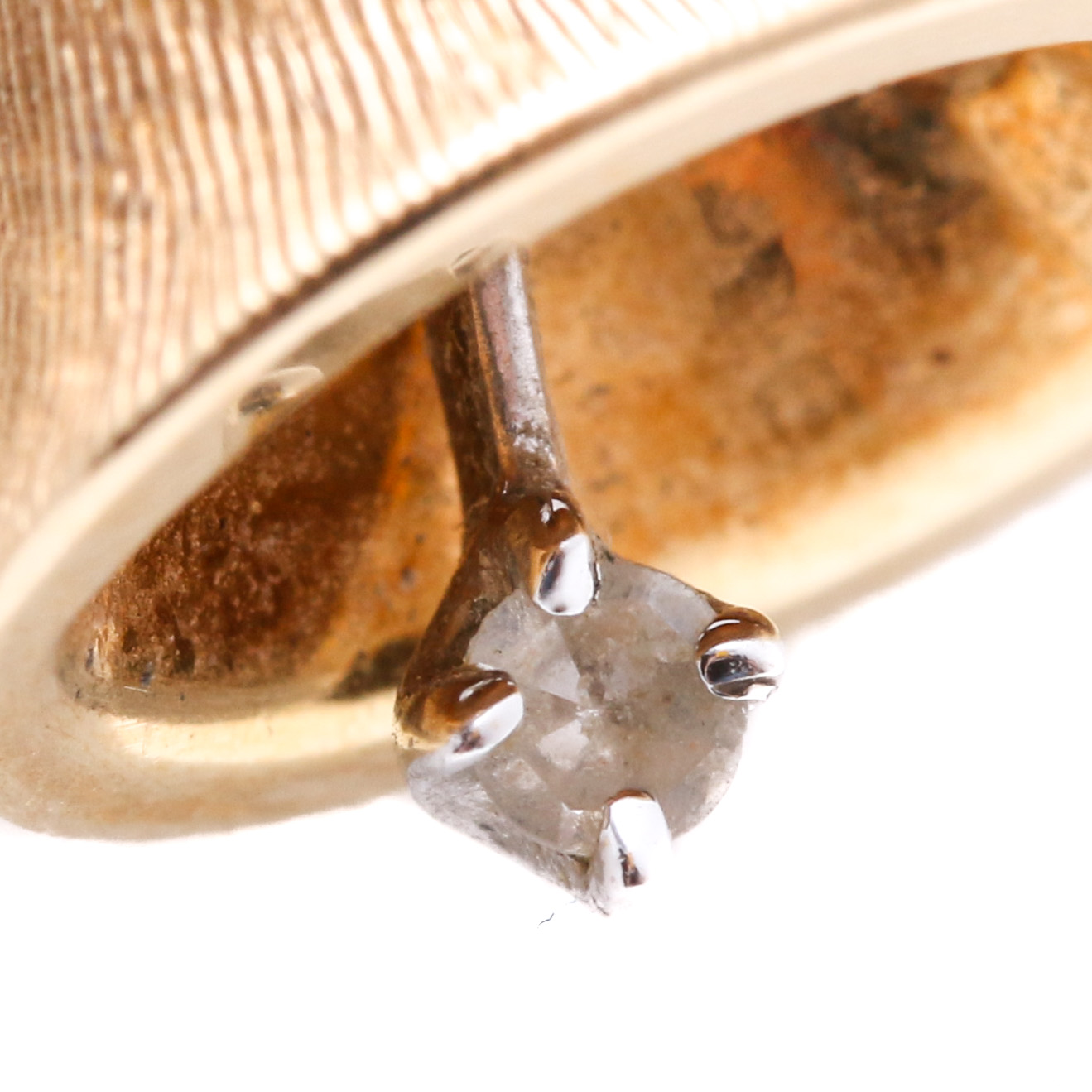 14K Yellow Gold Necklace With Bell Charm and Diamond Clapper