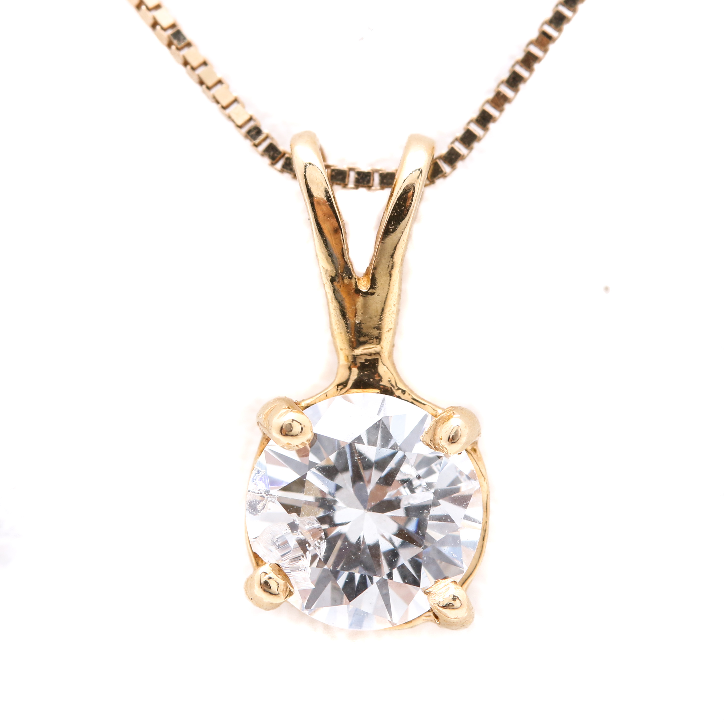 14K Yellow Gold Diamond Necklace