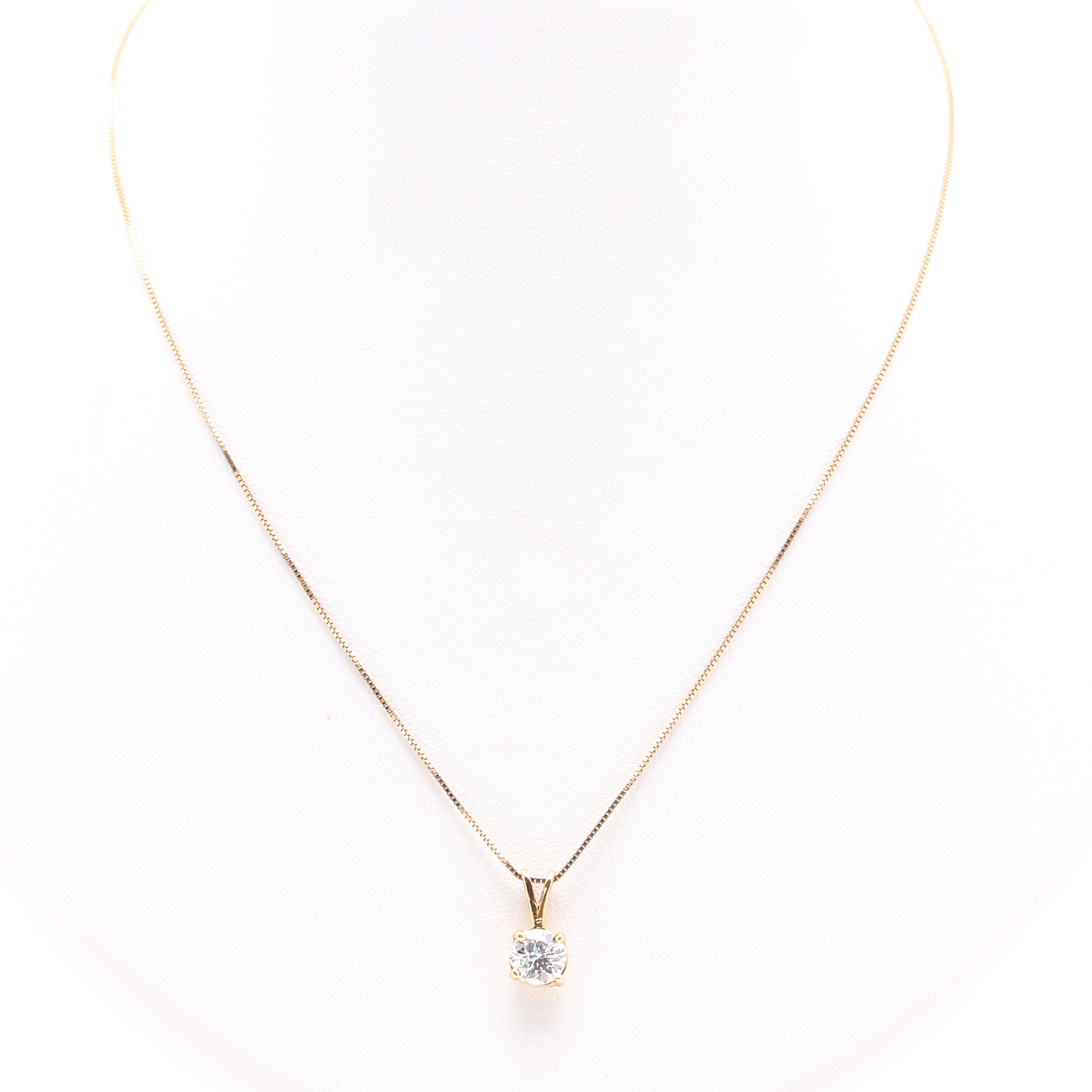 14K Yellow Gold Diamond Necklace