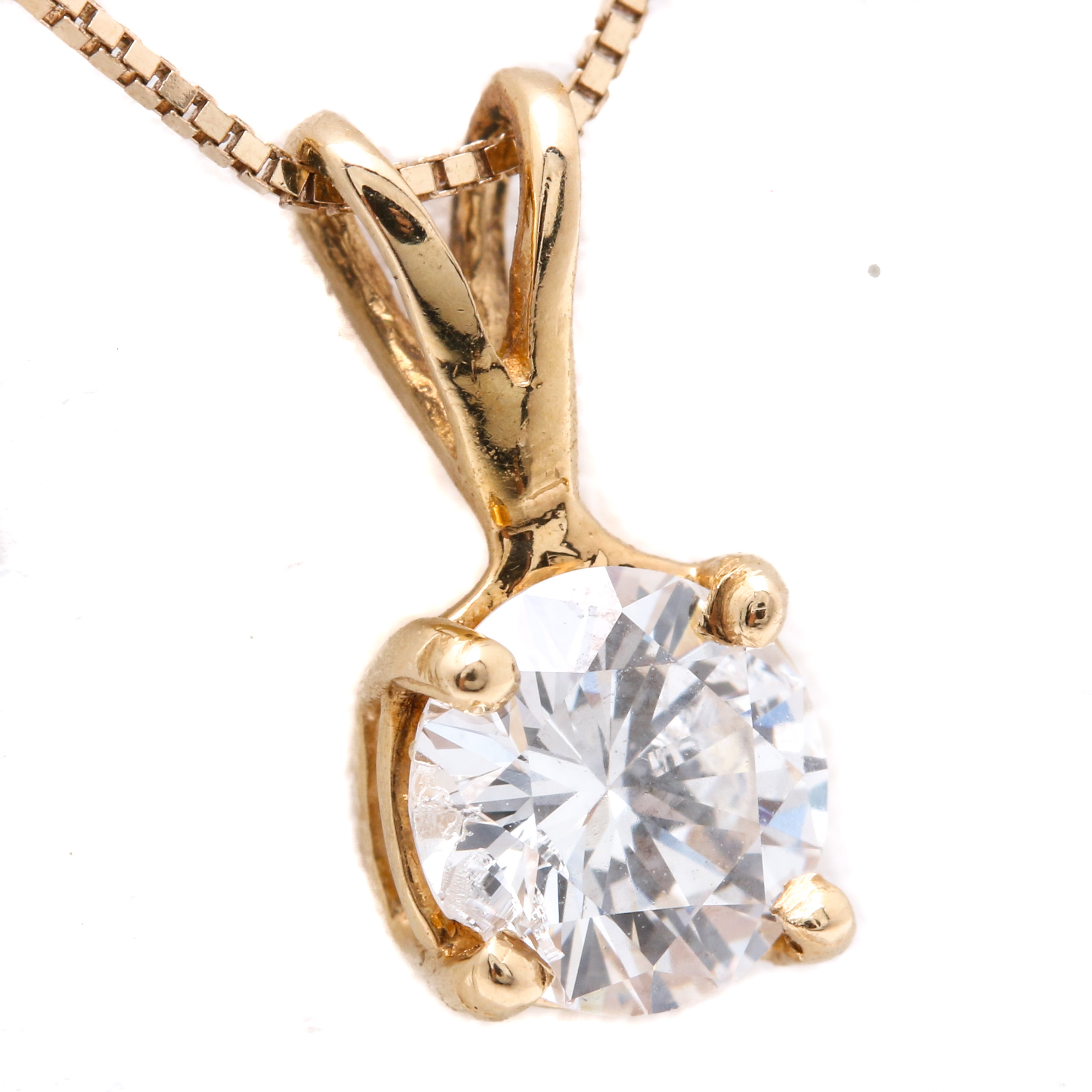 14K Yellow Gold Diamond Necklace