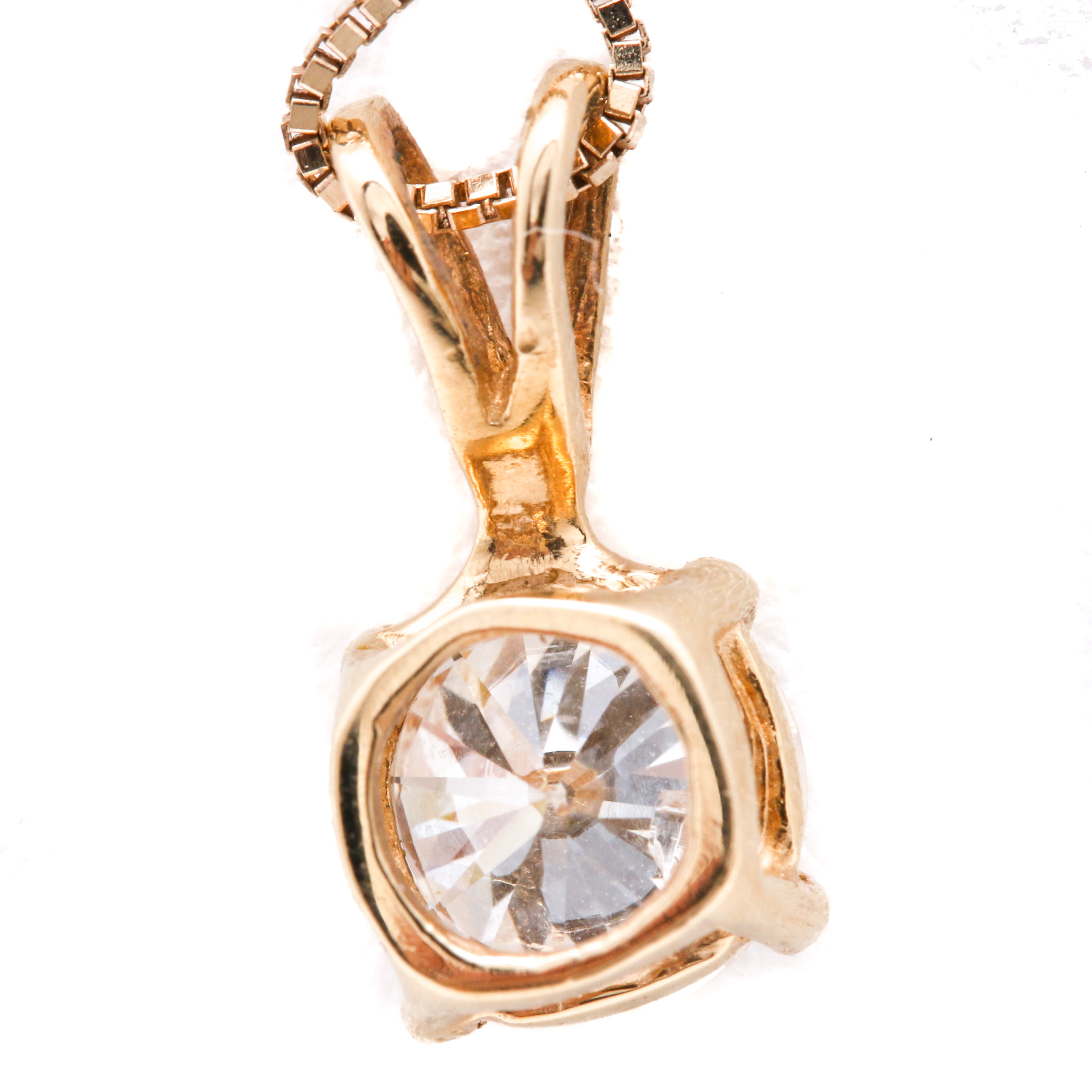 14K Yellow Gold Diamond Necklace