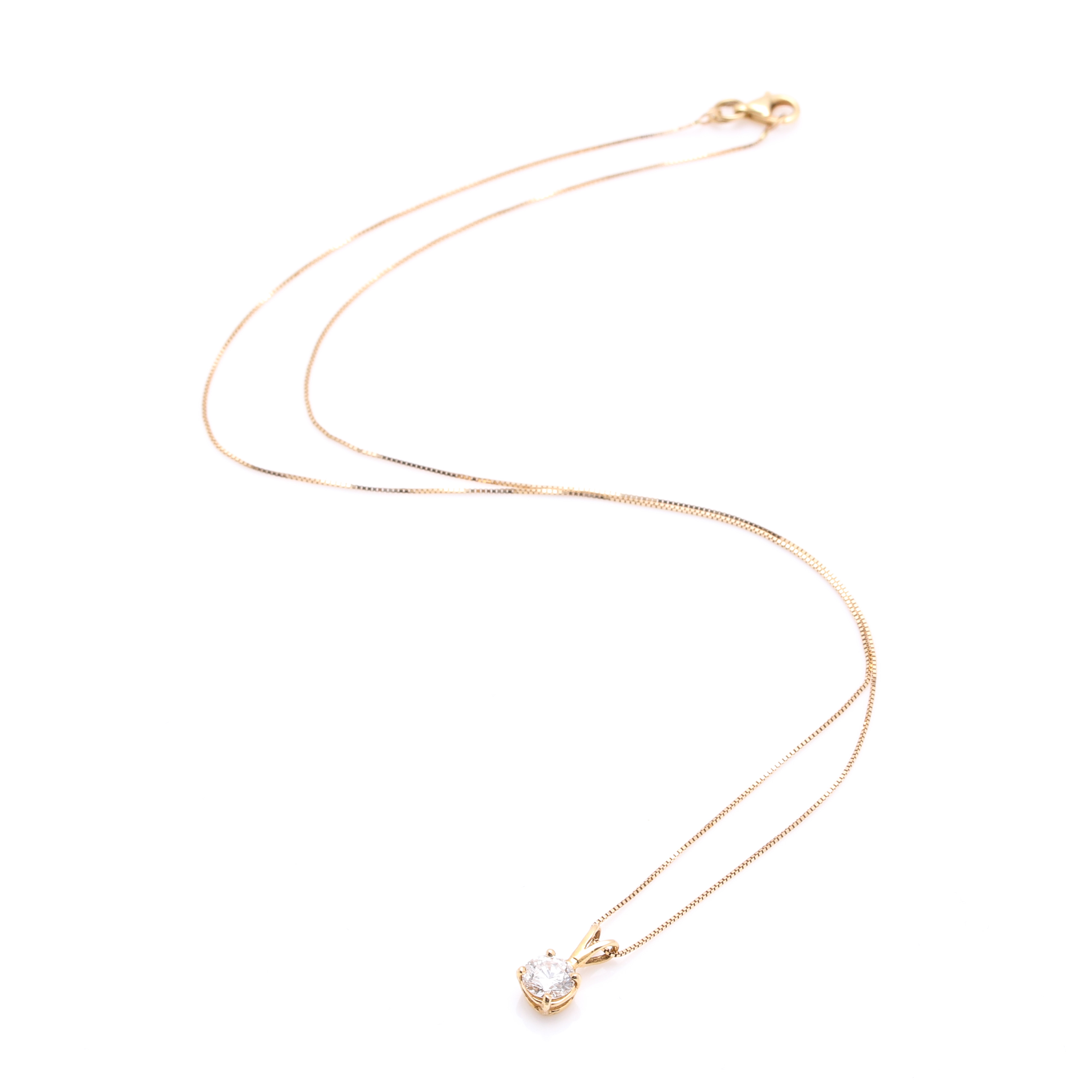 14K Yellow Gold Diamond Necklace