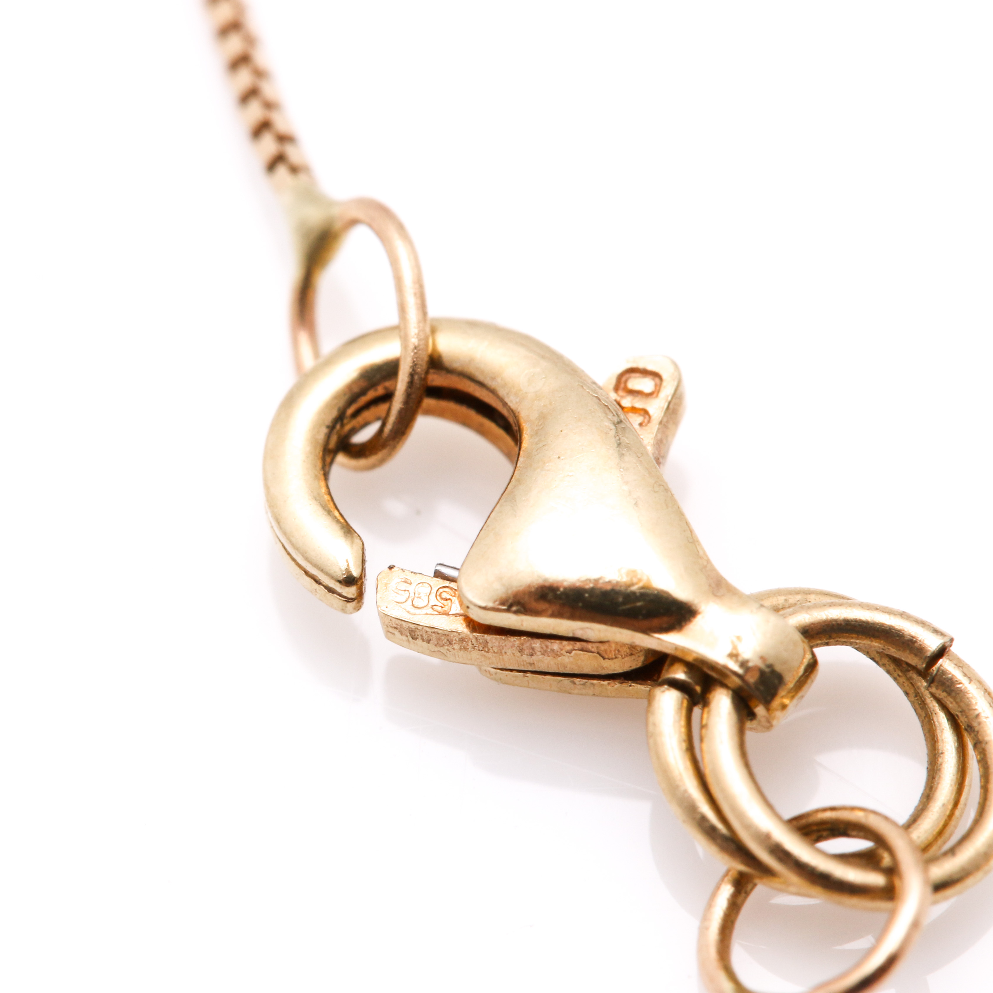 14K Yellow Gold Diamond Necklace