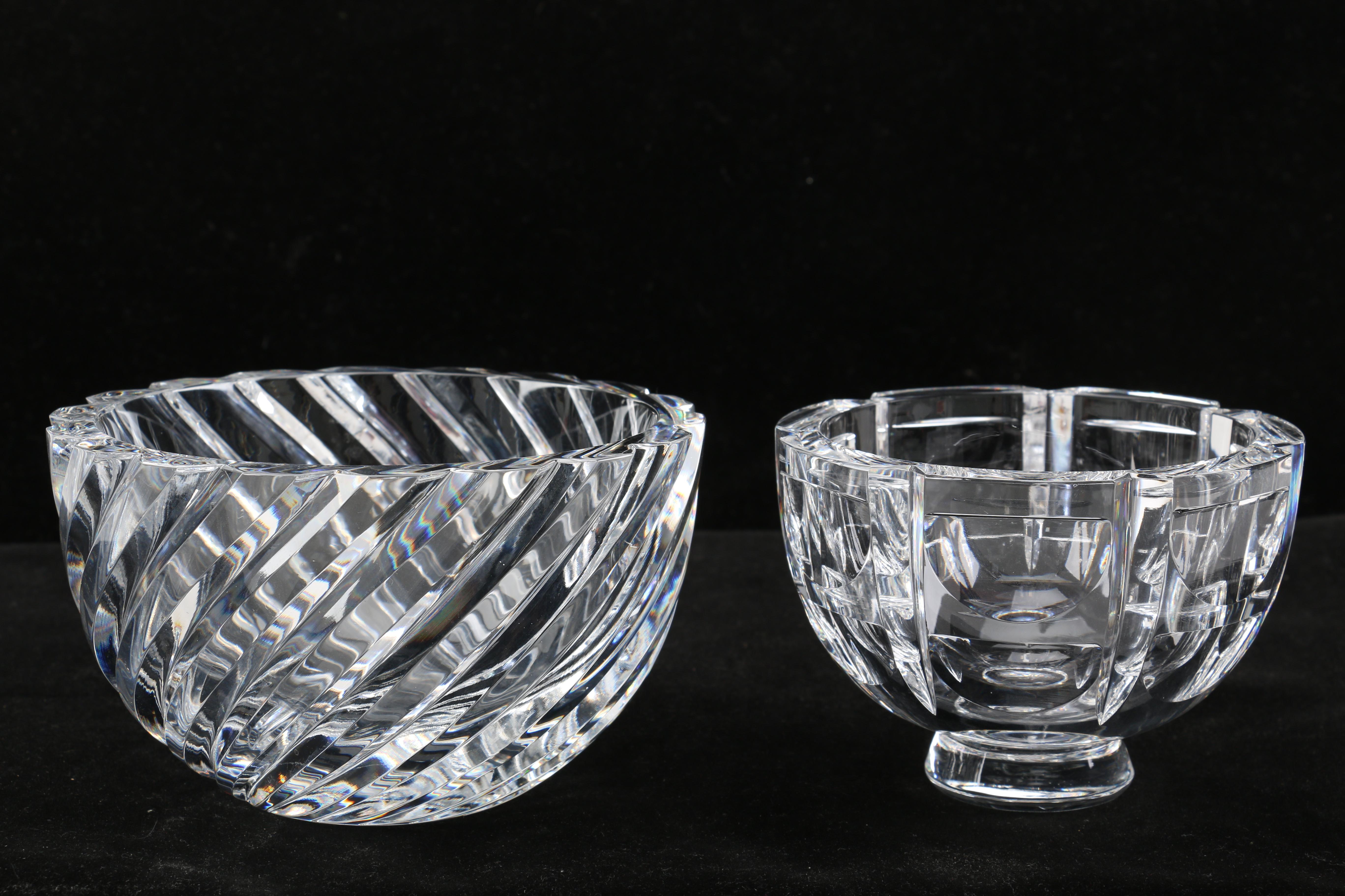 Pair of Orrefors Crystal Bowls