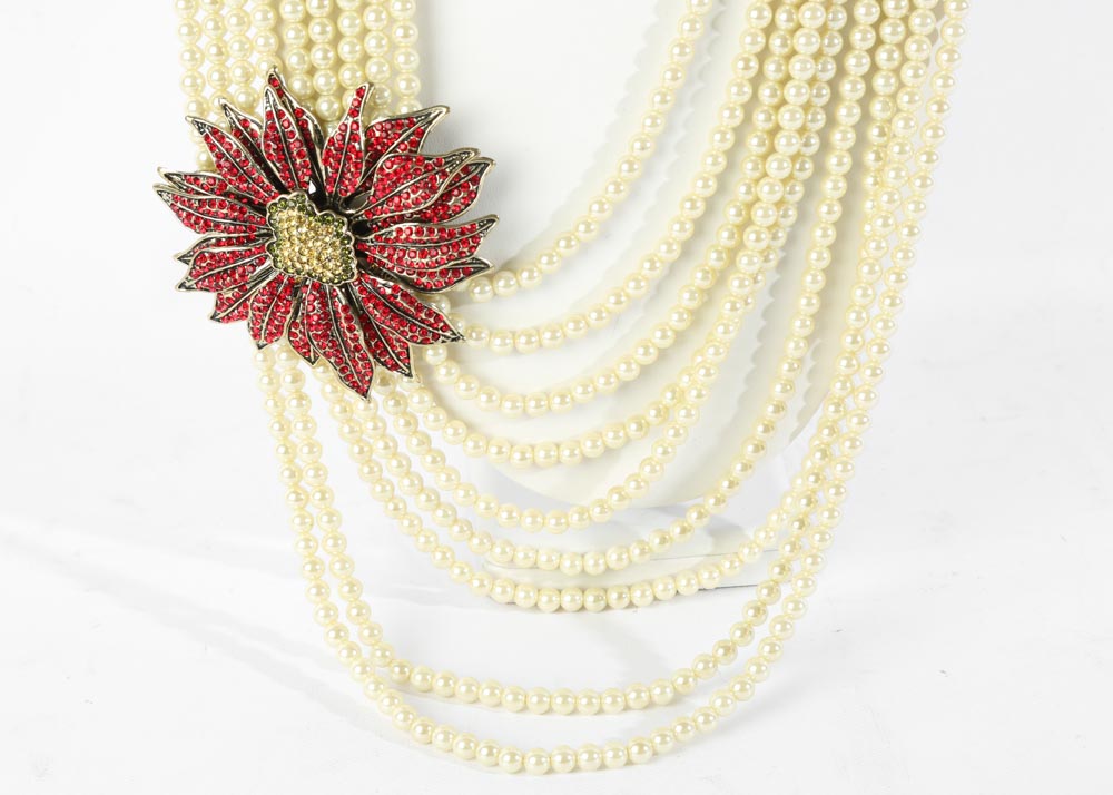 Bold Heidi Daus Faux Pearl Choker