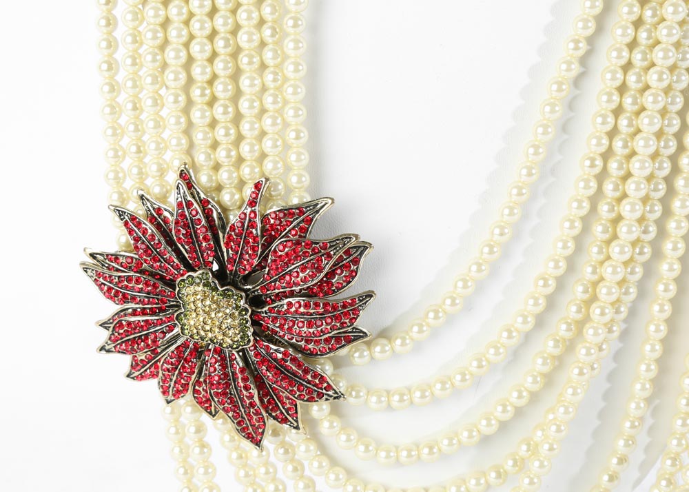 Bold Heidi Daus Faux Pearl Choker