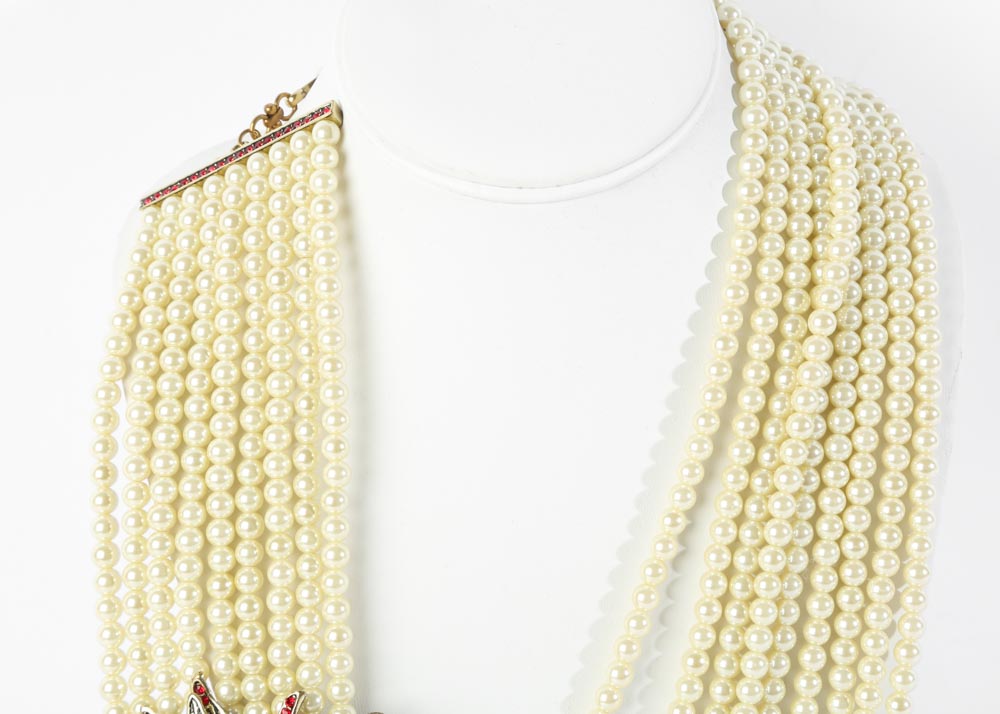 Bold Heidi Daus Faux Pearl Choker