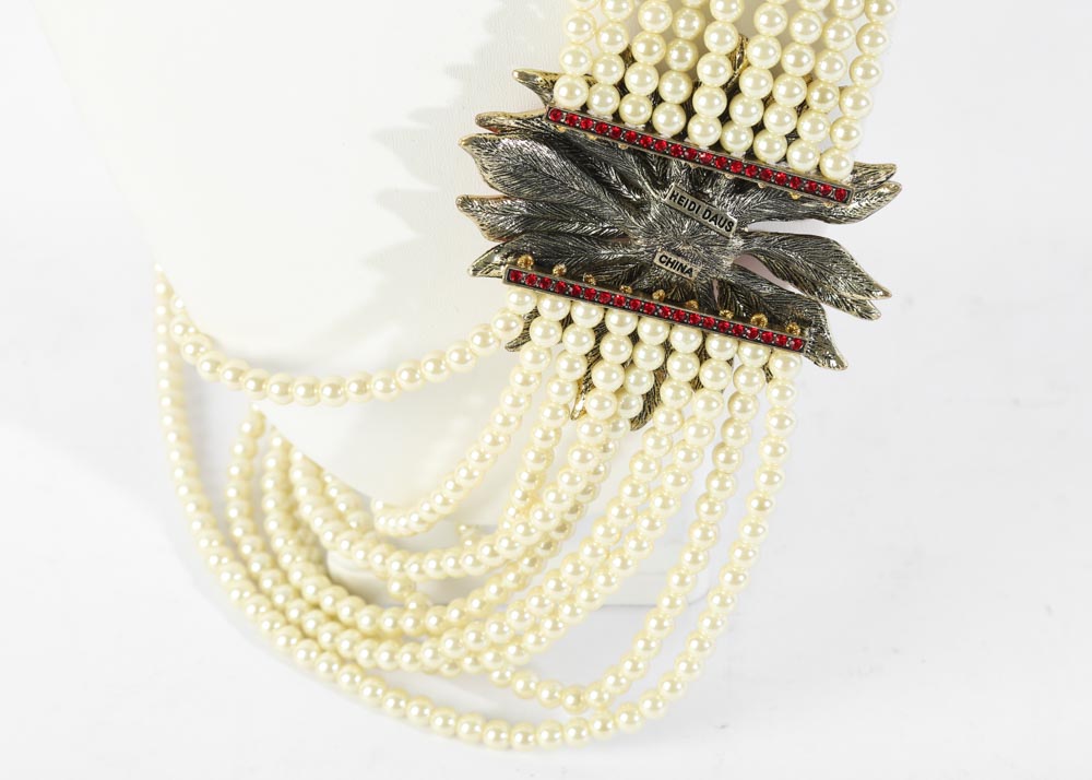 Bold Heidi Daus Faux Pearl Choker