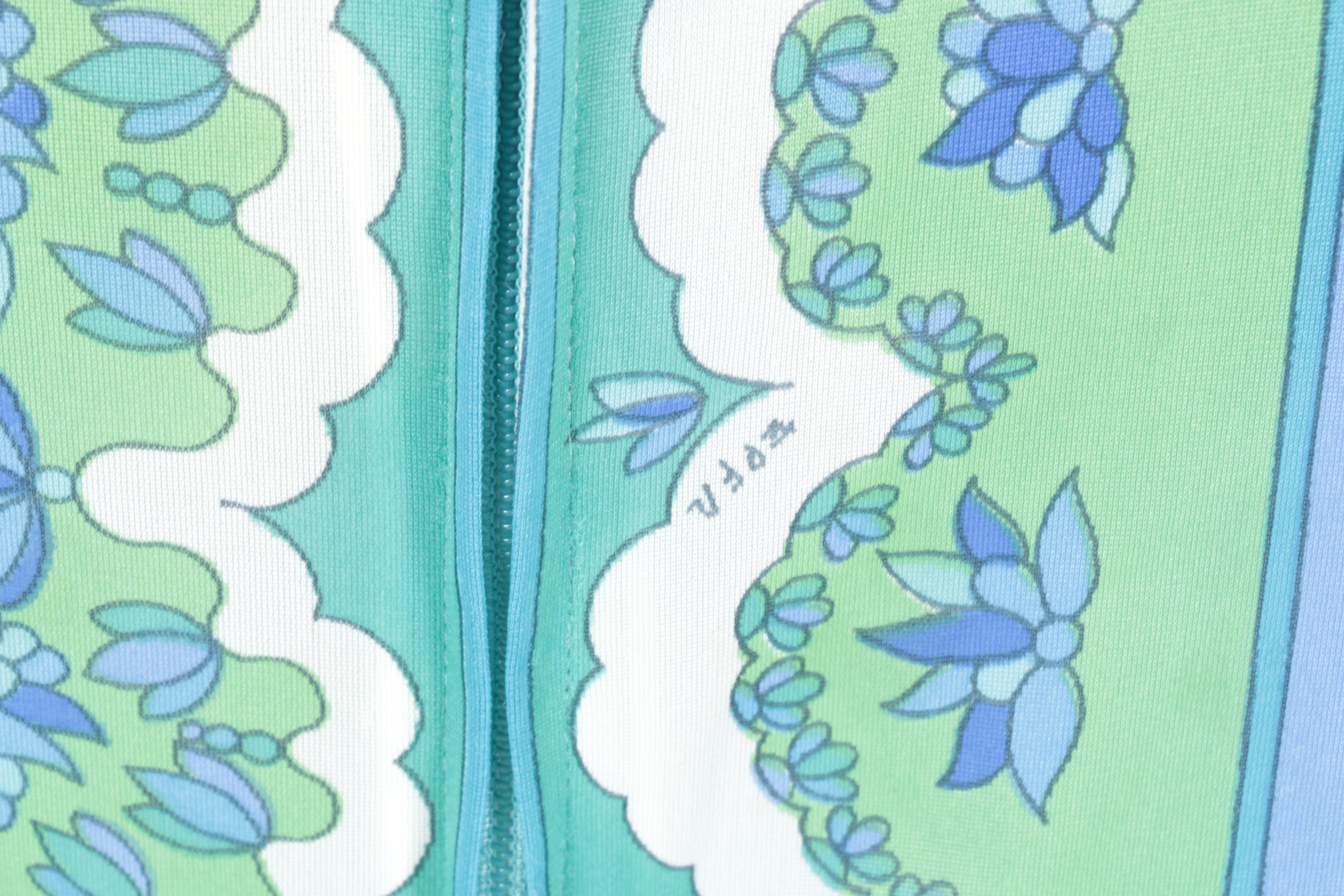 Vintage Emilio Pucci For Formfit Rogers Zip Front Robe