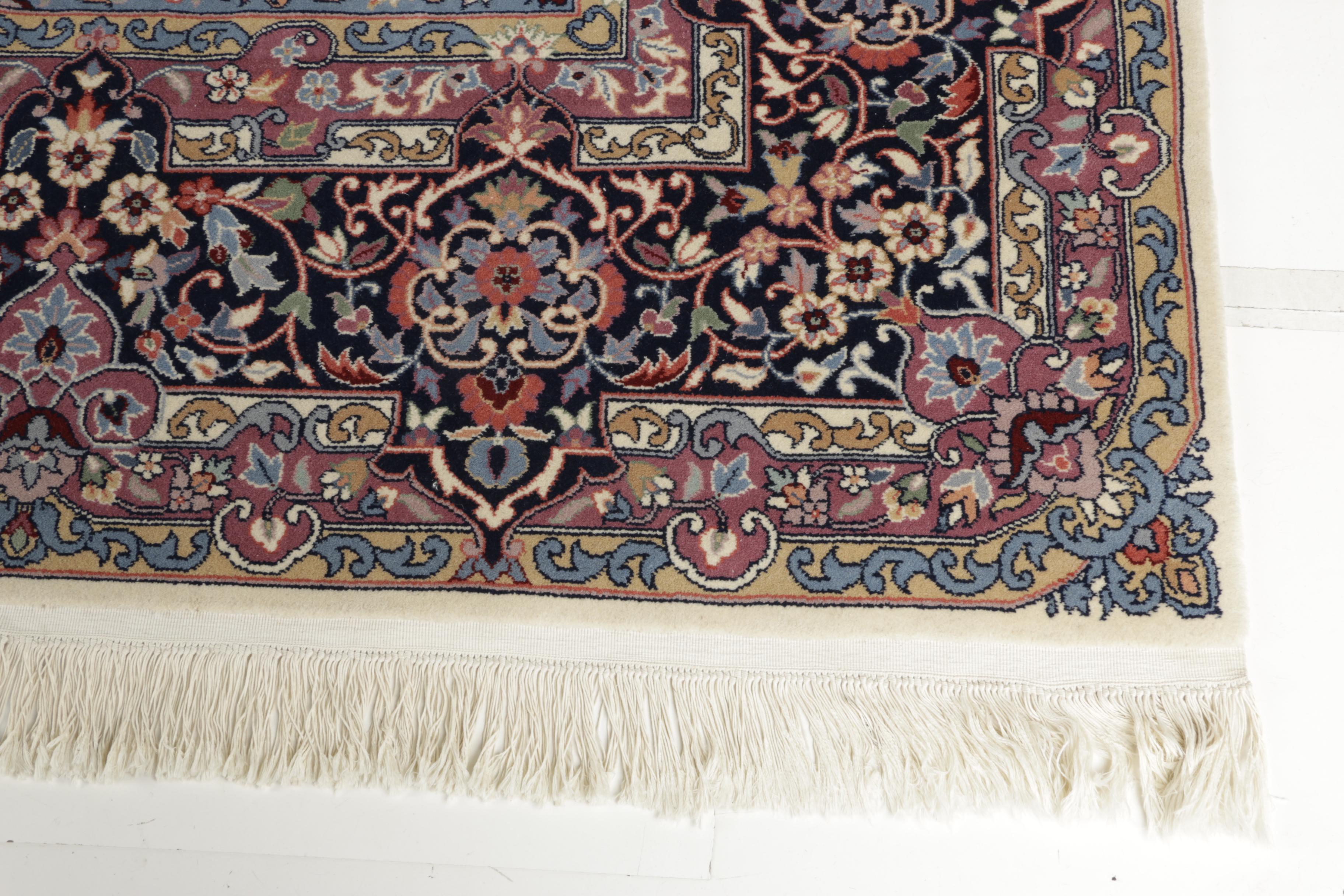 Hand-Knotted Persian Isfahan Area Rug