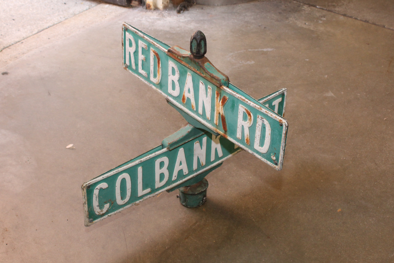 Vintage Cincinnati Intersection Street Signs Old Red Bank Road