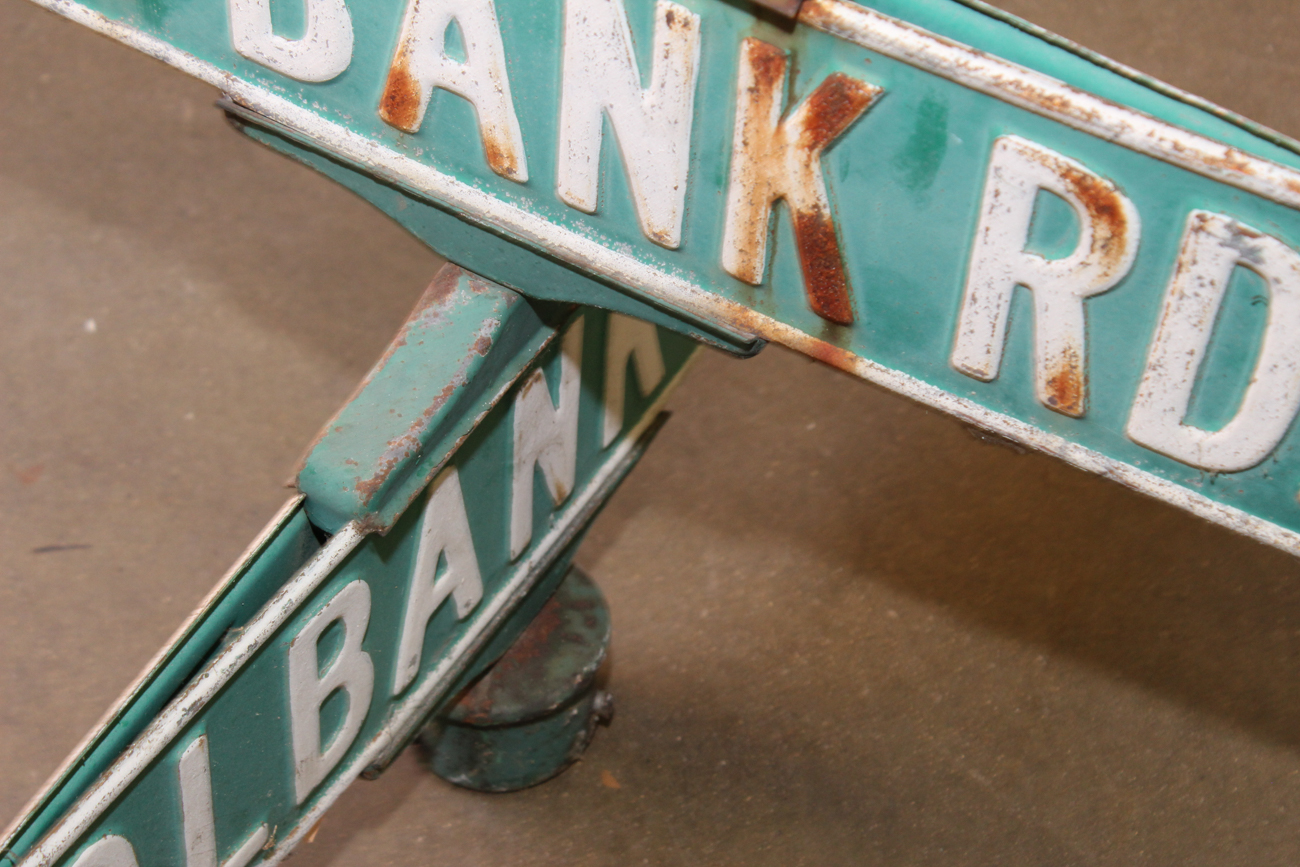 Vintage Cincinnati Intersection Street Signs Old Red Bank Road