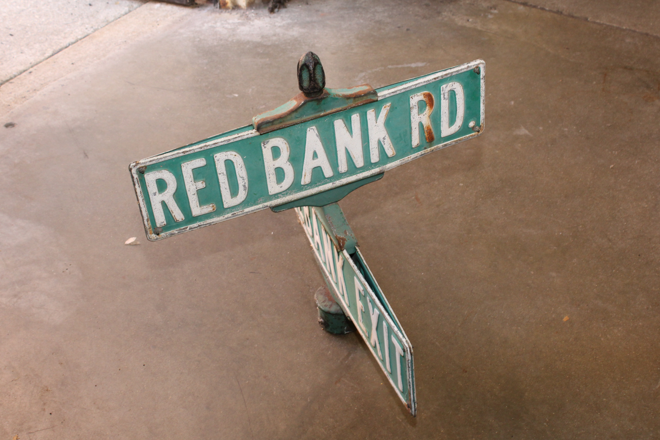 Vintage Cincinnati Intersection Street Signs Old Red Bank Road
