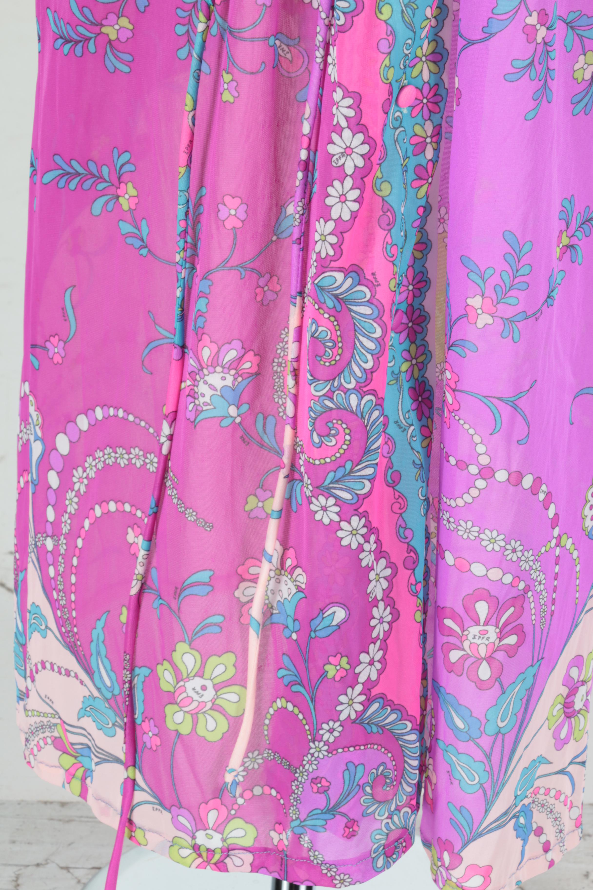 Vintage Emilio Pucci For Formfit Rogers Drawstring Robe