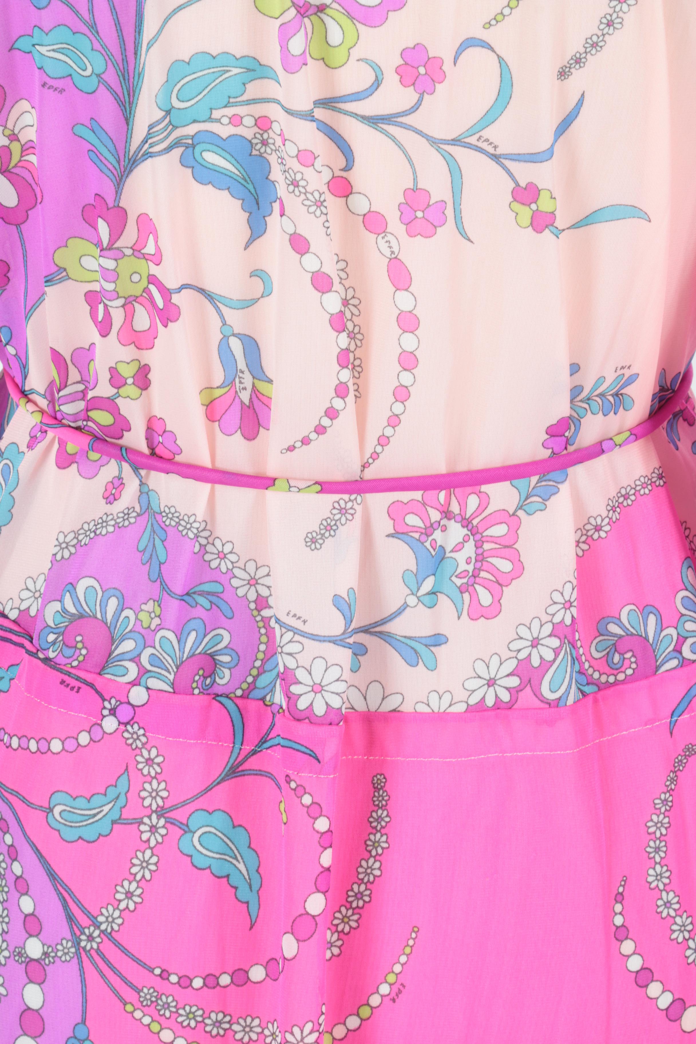 Vintage Emilio Pucci For Formfit Rogers Drawstring Robe