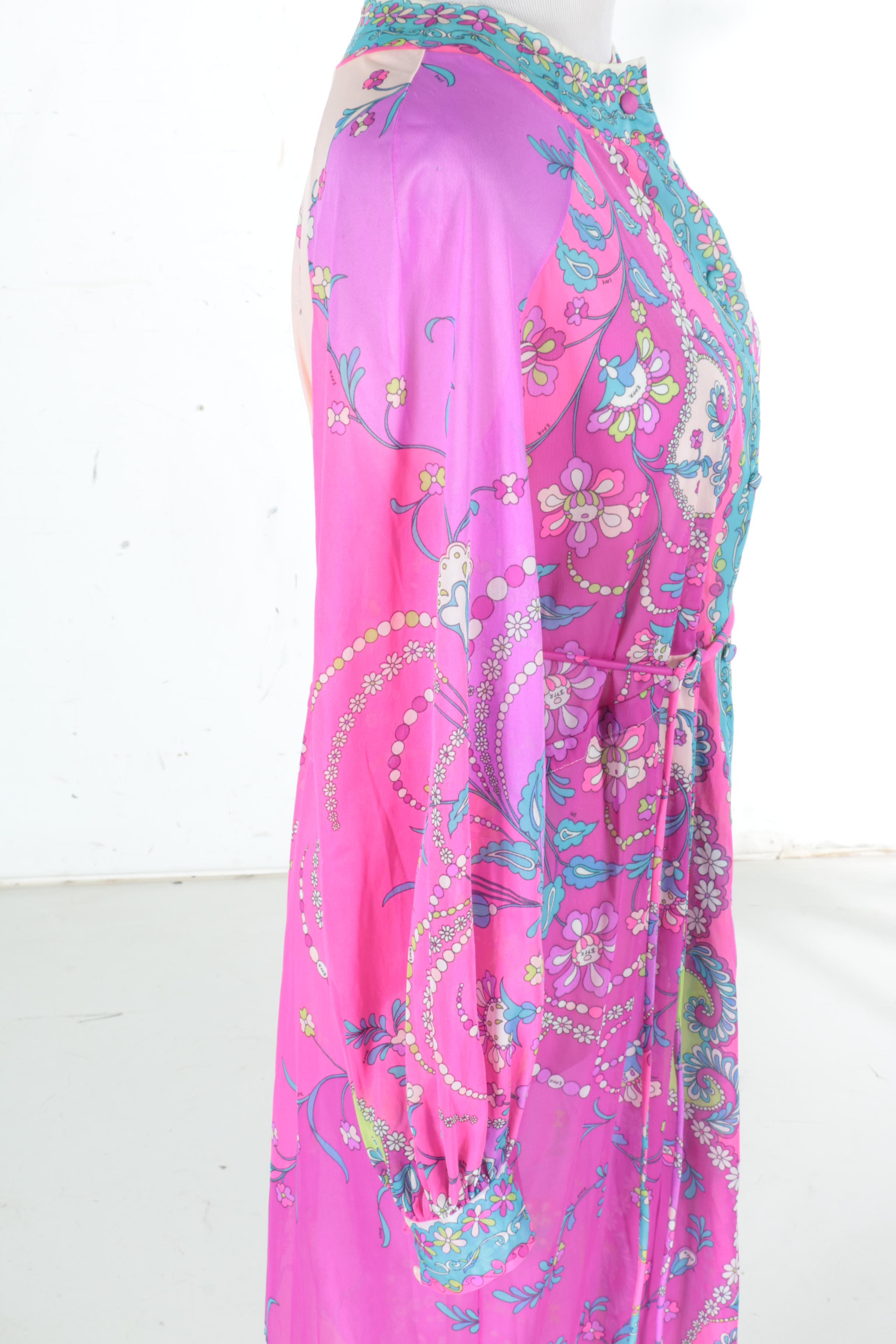 Vintage Emilio Pucci For Formfit Rogers Drawstring Robe