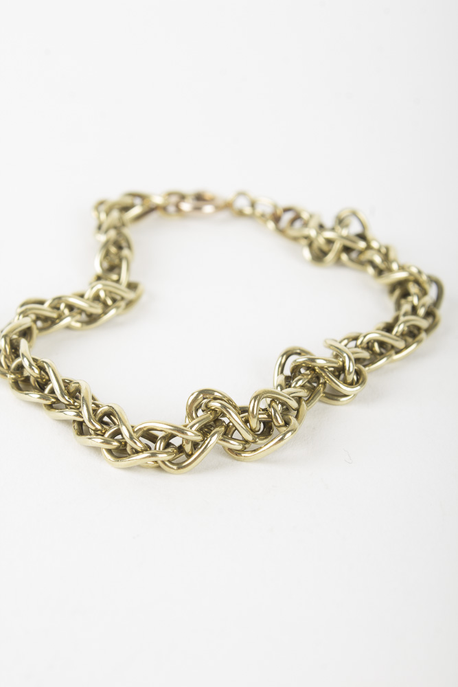 14K Yellow Gold Hookcurb Link Bracelet