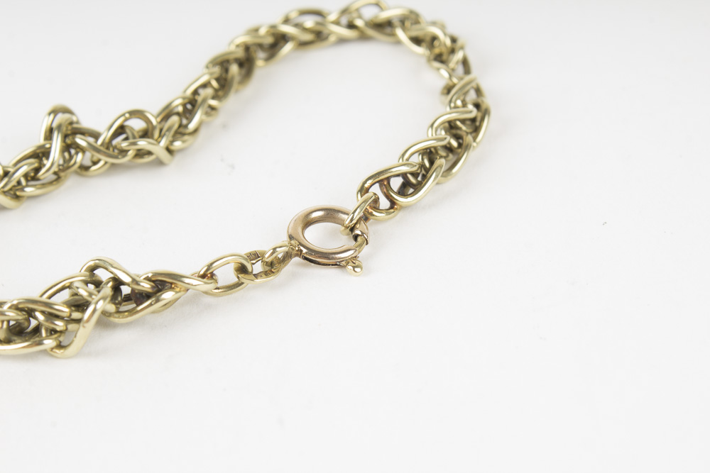 14K Yellow Gold Hookcurb Link Bracelet