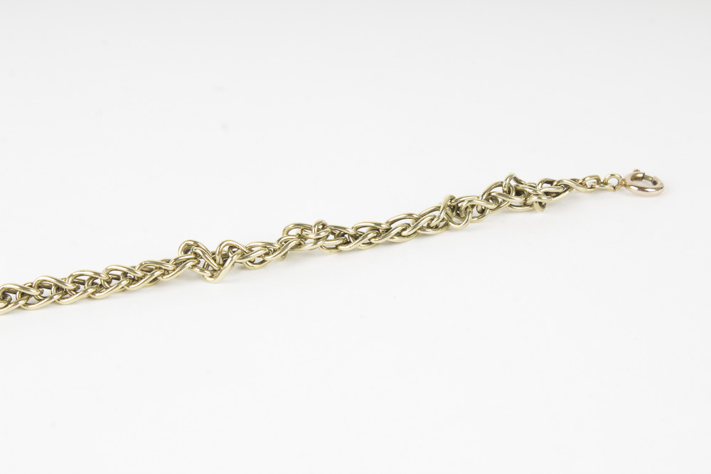 14K Yellow Gold Hookcurb Link Bracelet