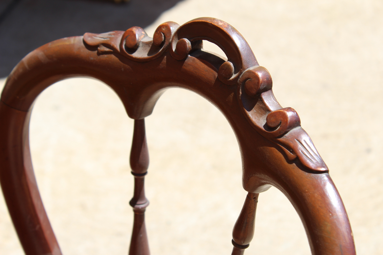 Federal Style Knee Hole Desk with Victorian Chair