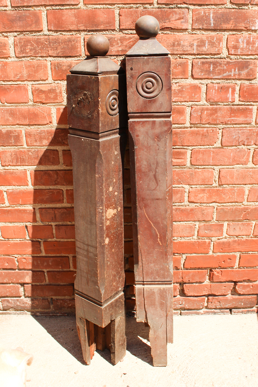 Pair Of Antique Newel Posts