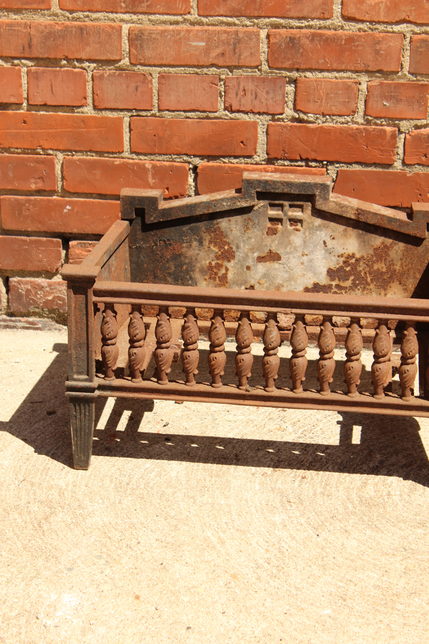 Antique Cast Iron Fireplace Log Grate