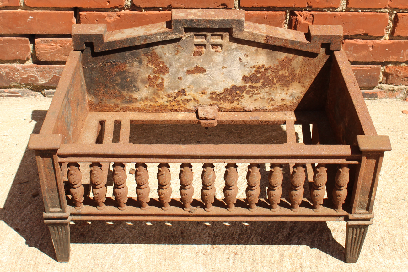 Antique Cast Iron Fireplace Log Grate