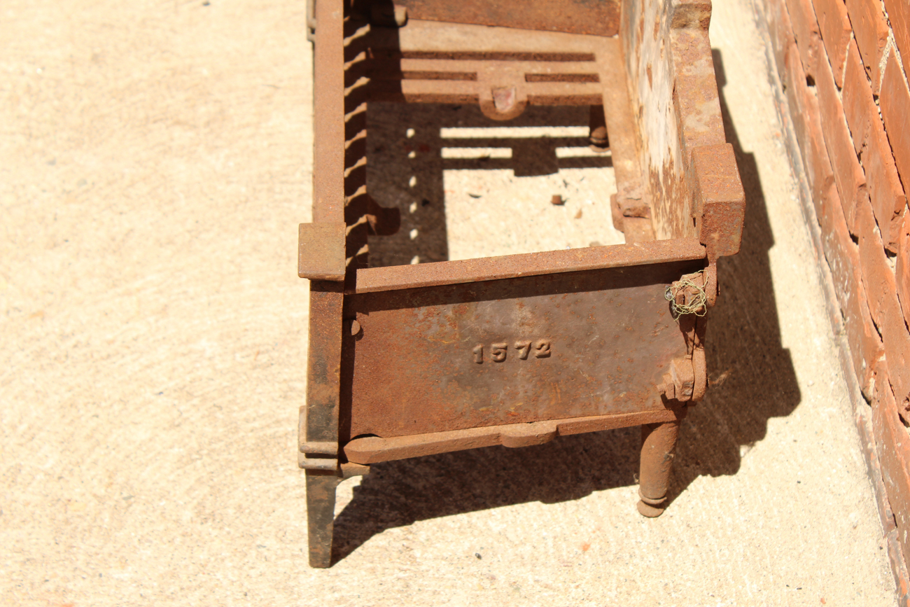 Antique Cast Iron Fireplace Log Grate