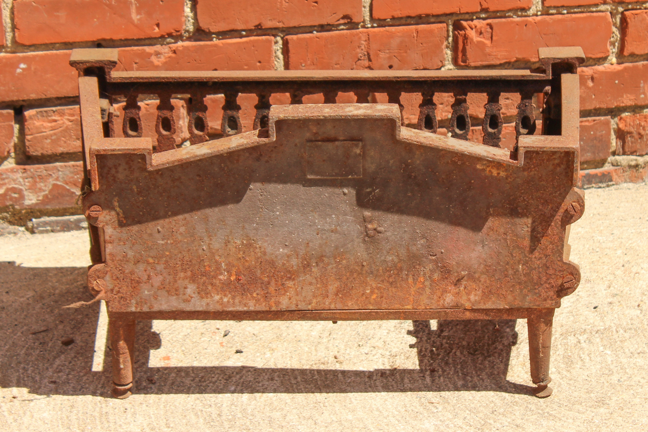 Antique Cast Iron Fireplace Log Grate