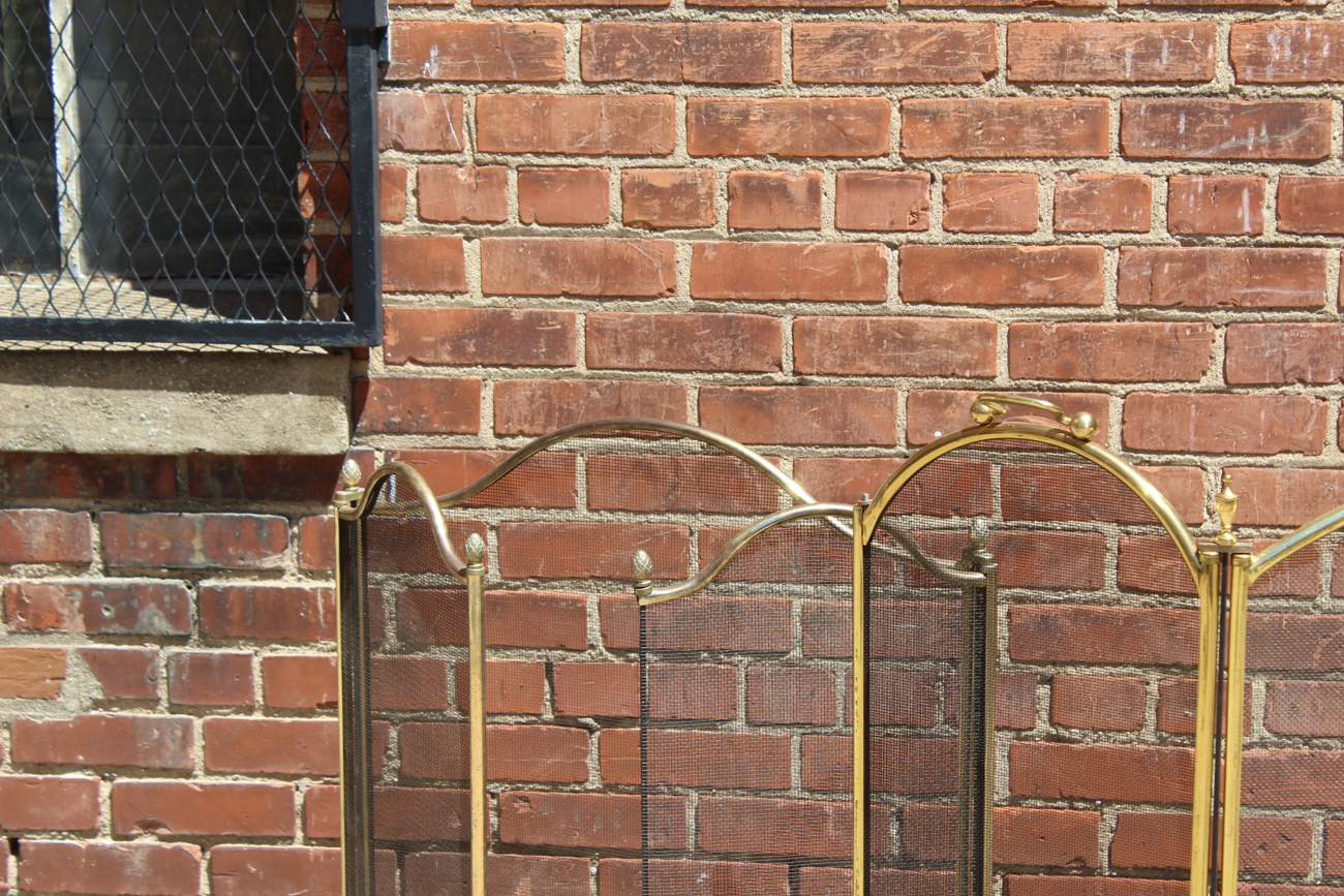 Vintage Brass Fireplace Screens
