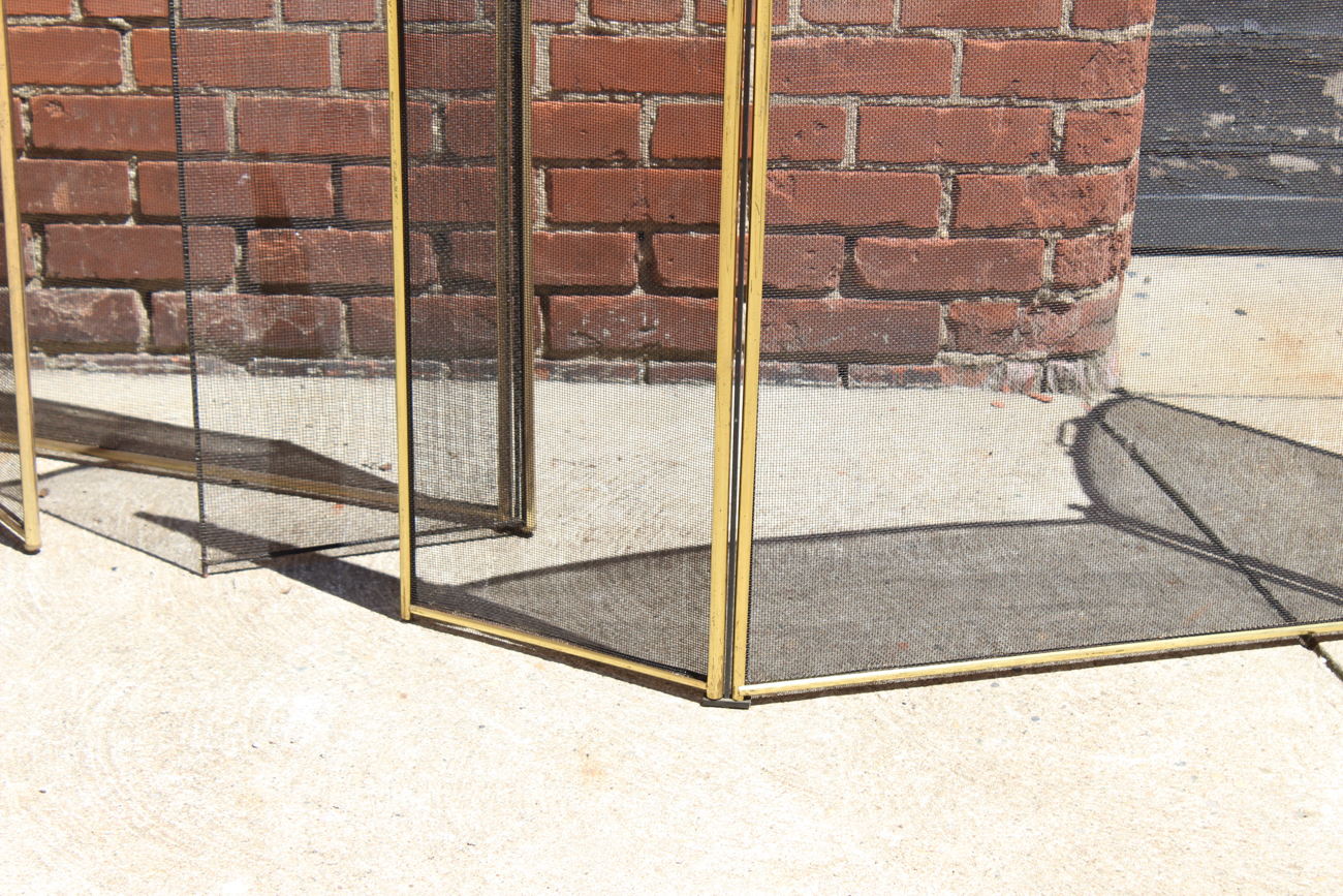 Vintage Brass Fireplace Screens
